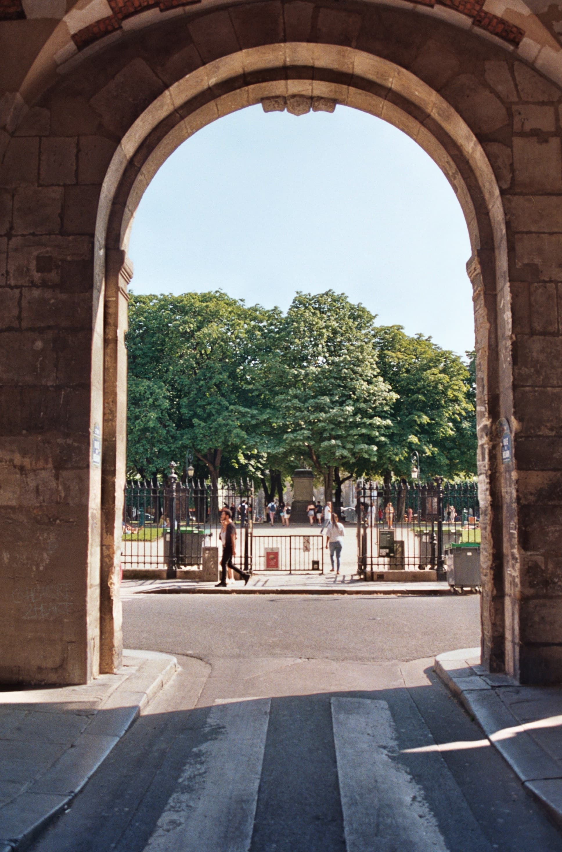 archway leads to park