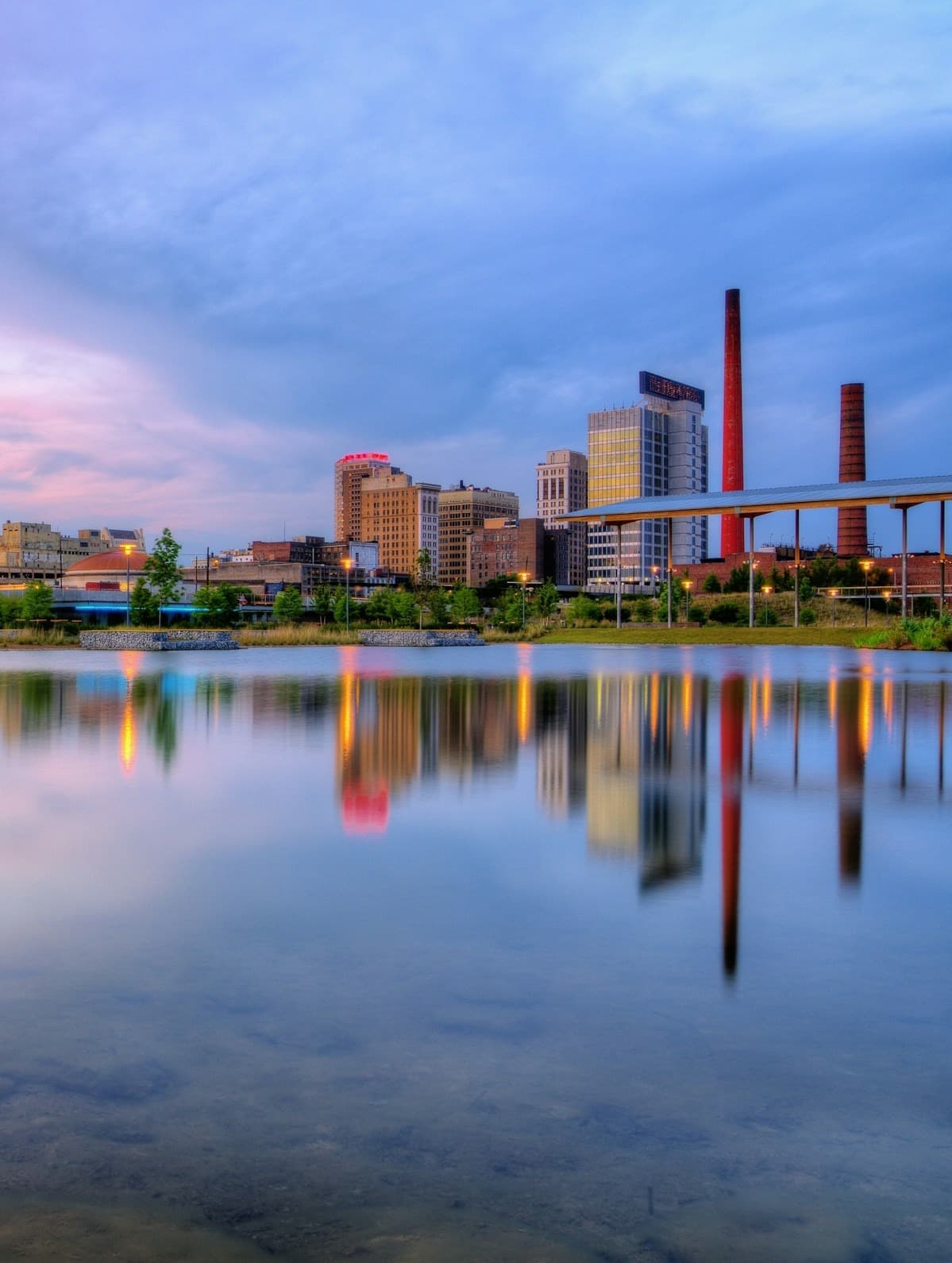 Birmingham City skyline from Railroad Park