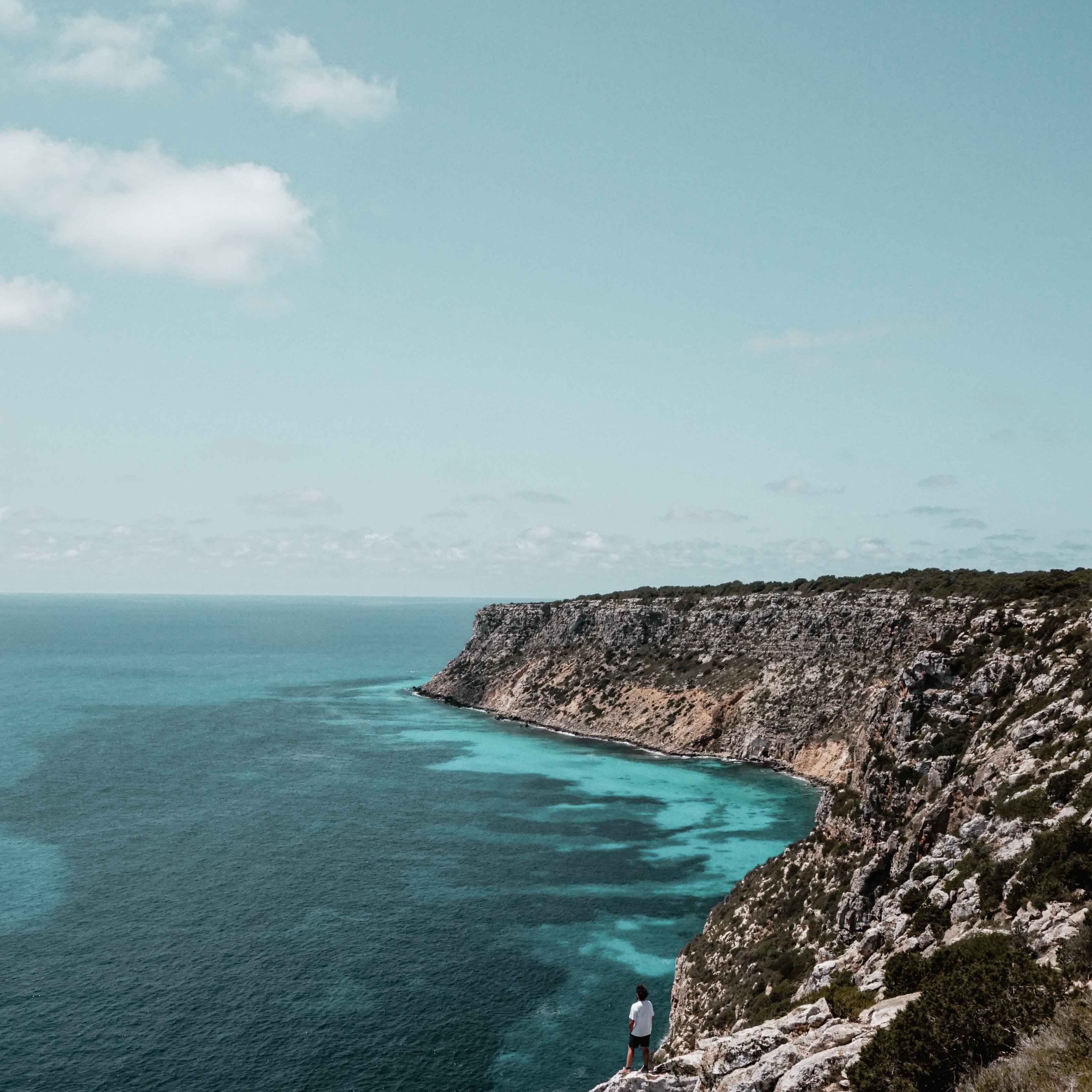 Aerial view of Formentera coast