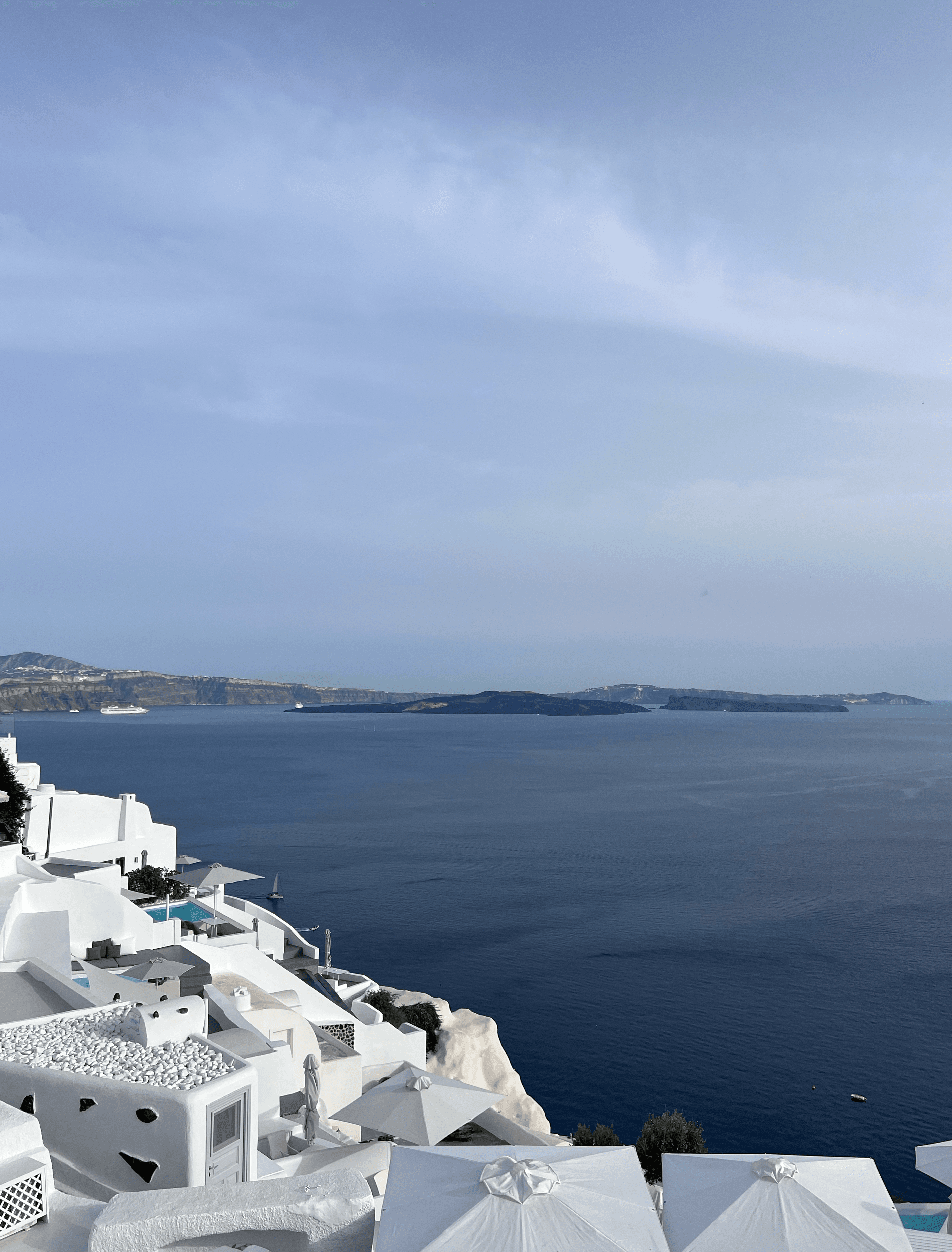 View of the sea from Santorini