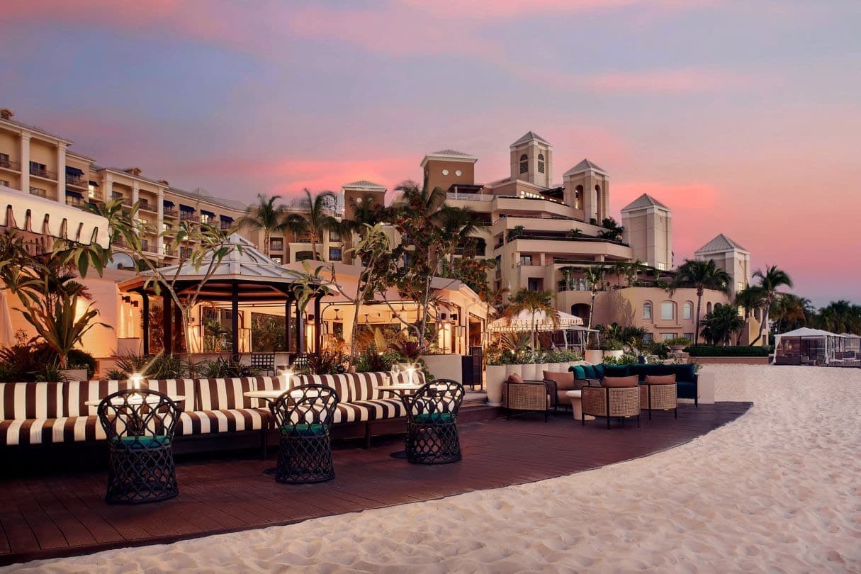 A picture of The Ritz Carlton Hotel showing areas of the hotel.