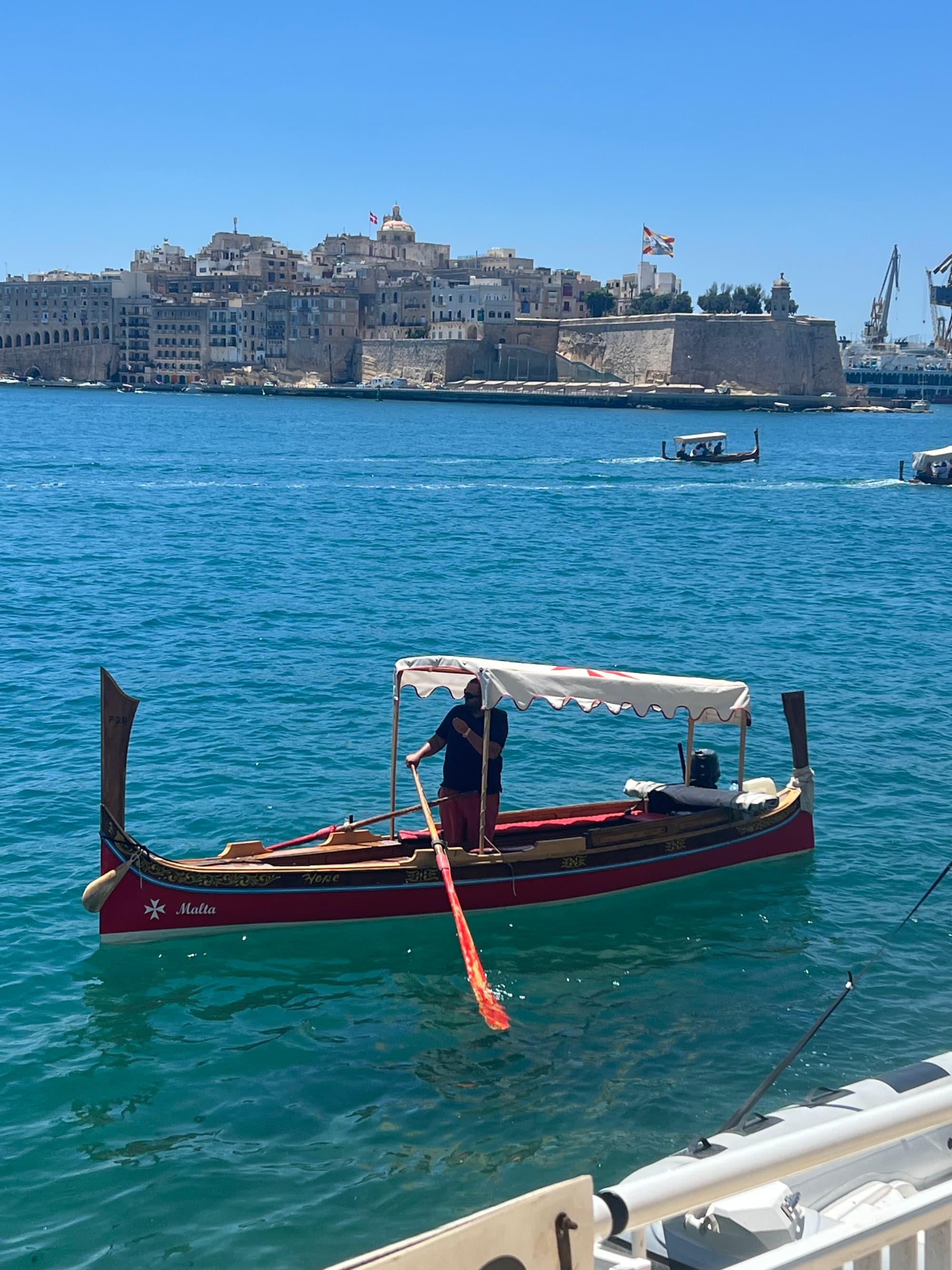 A gondola-style in the river.