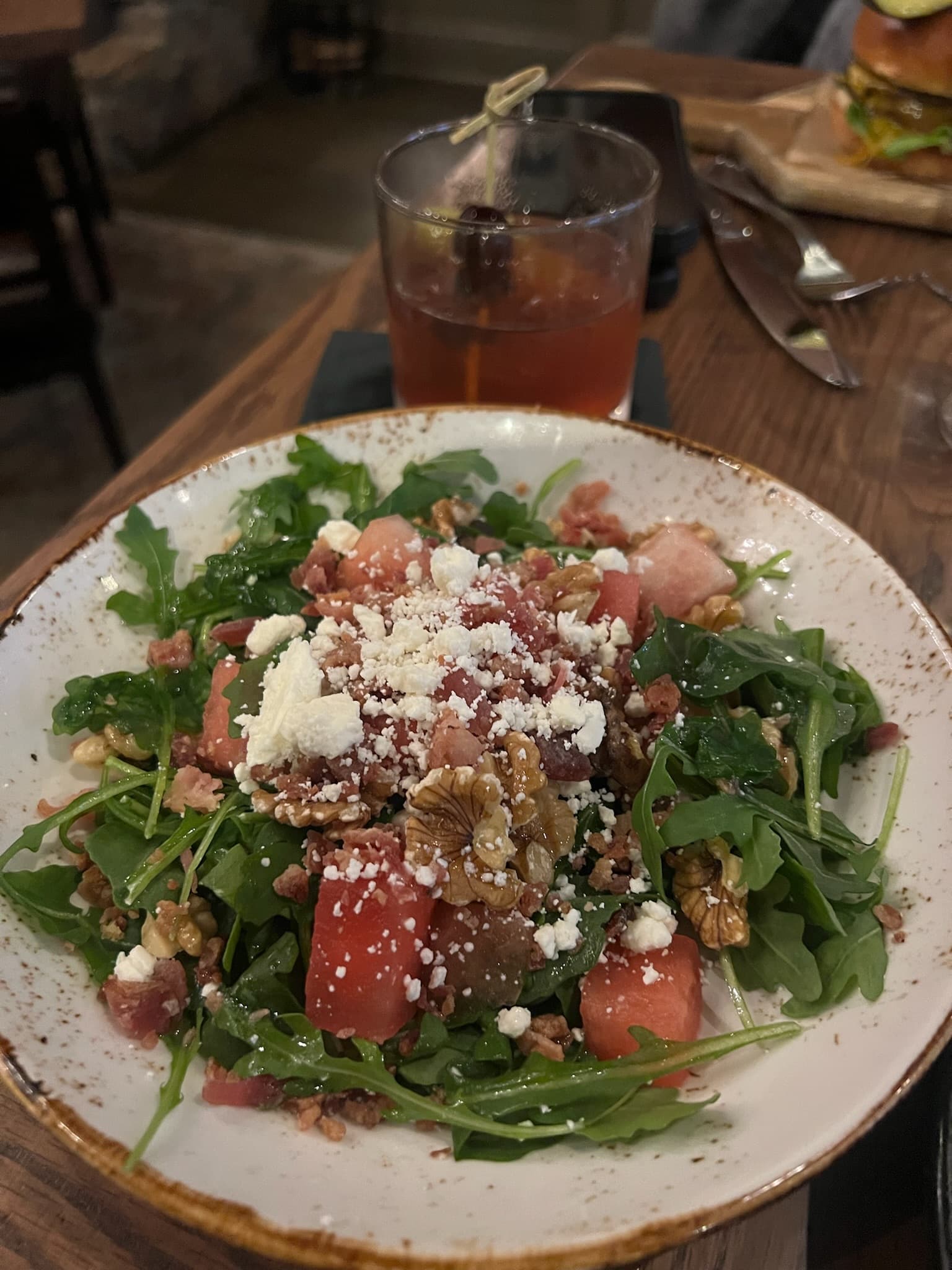 A plate of food sitting on a table