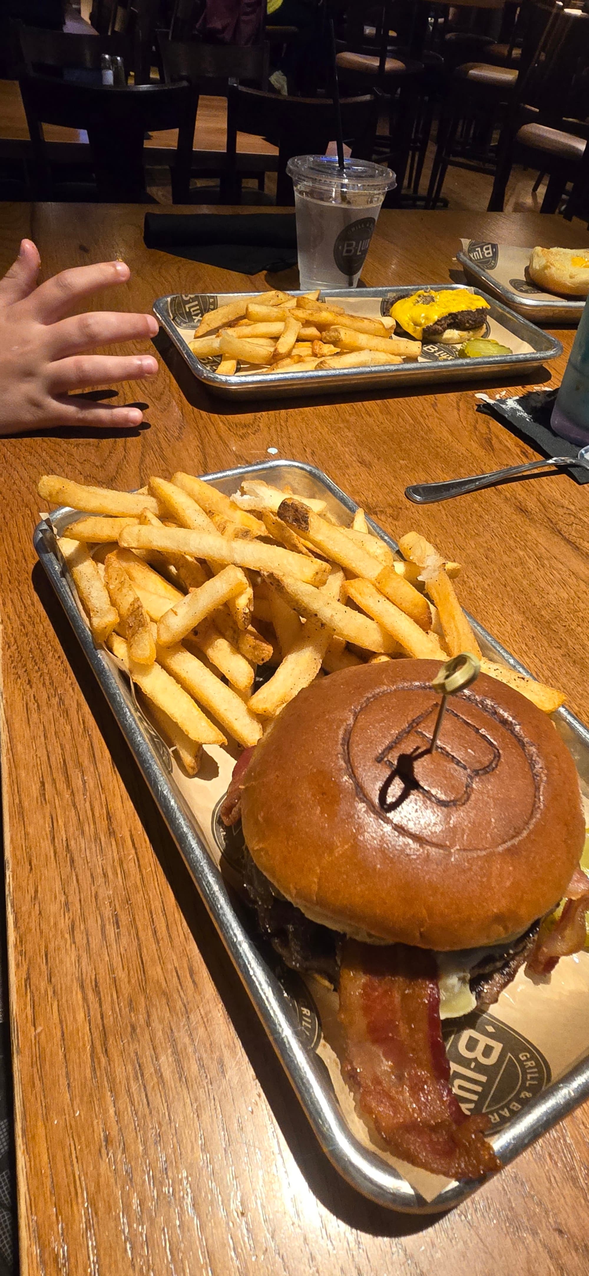 Burgers and fries