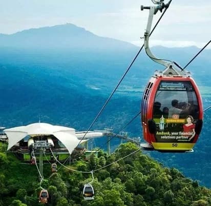 Enjoy the views on a cable car ride in Langkawi.