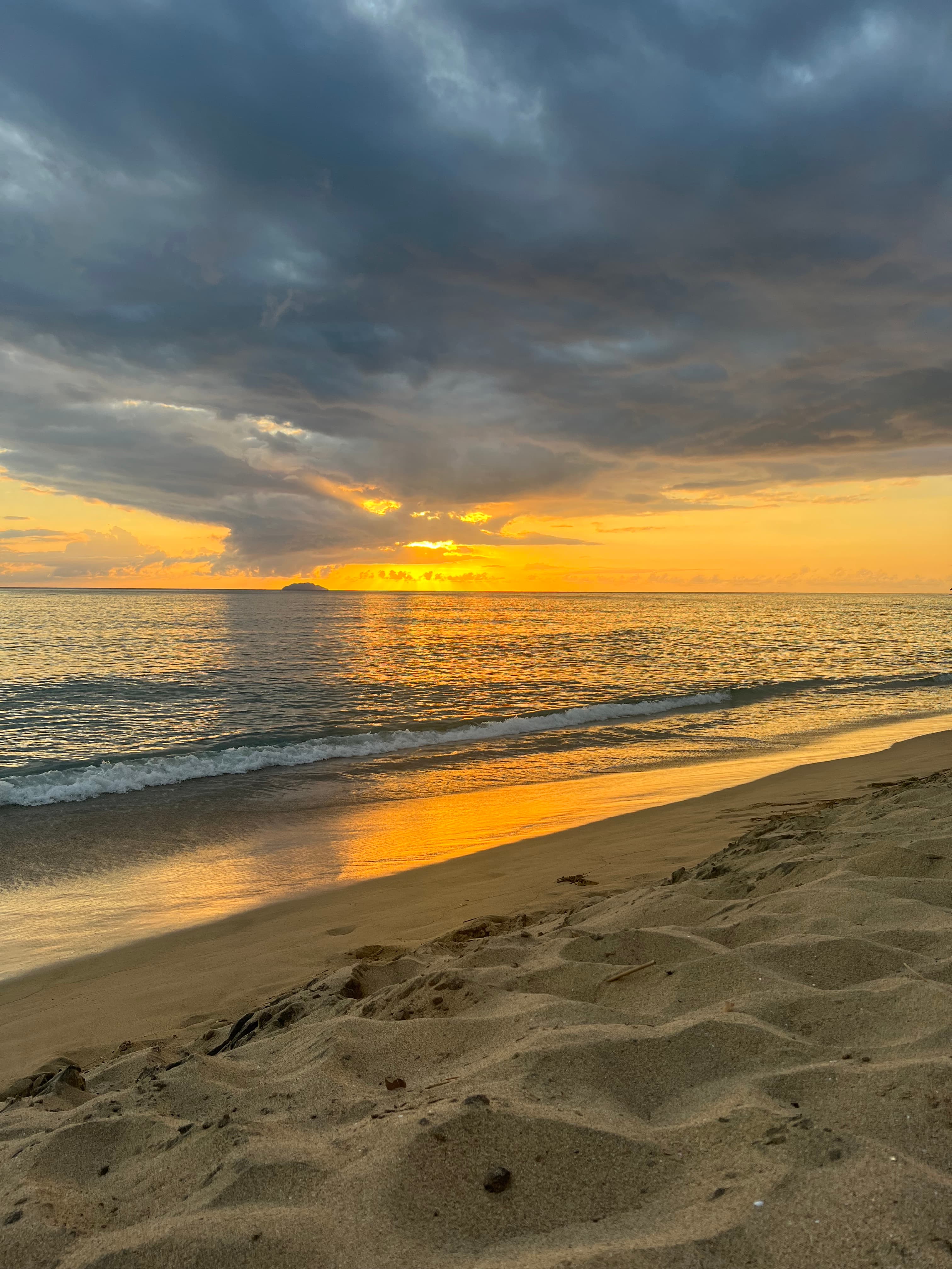 A beautiful sunset by the beach of Puerto Rico.