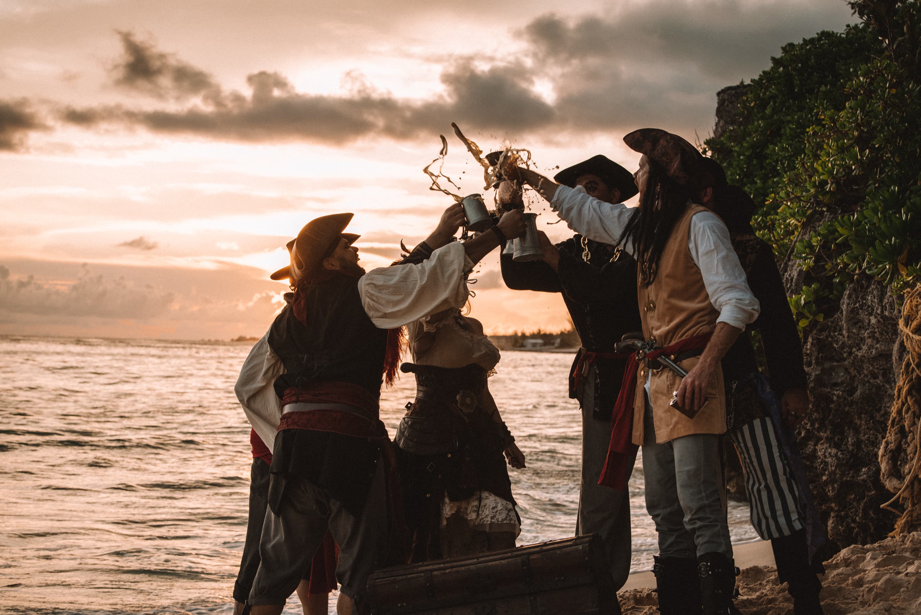 sunset celerations during Pyrates Fest