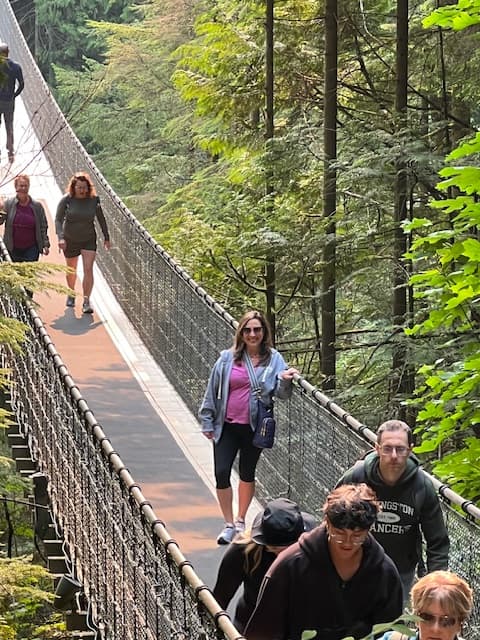 Mindy on Capilano Suspension Bridge - Mindy Levin