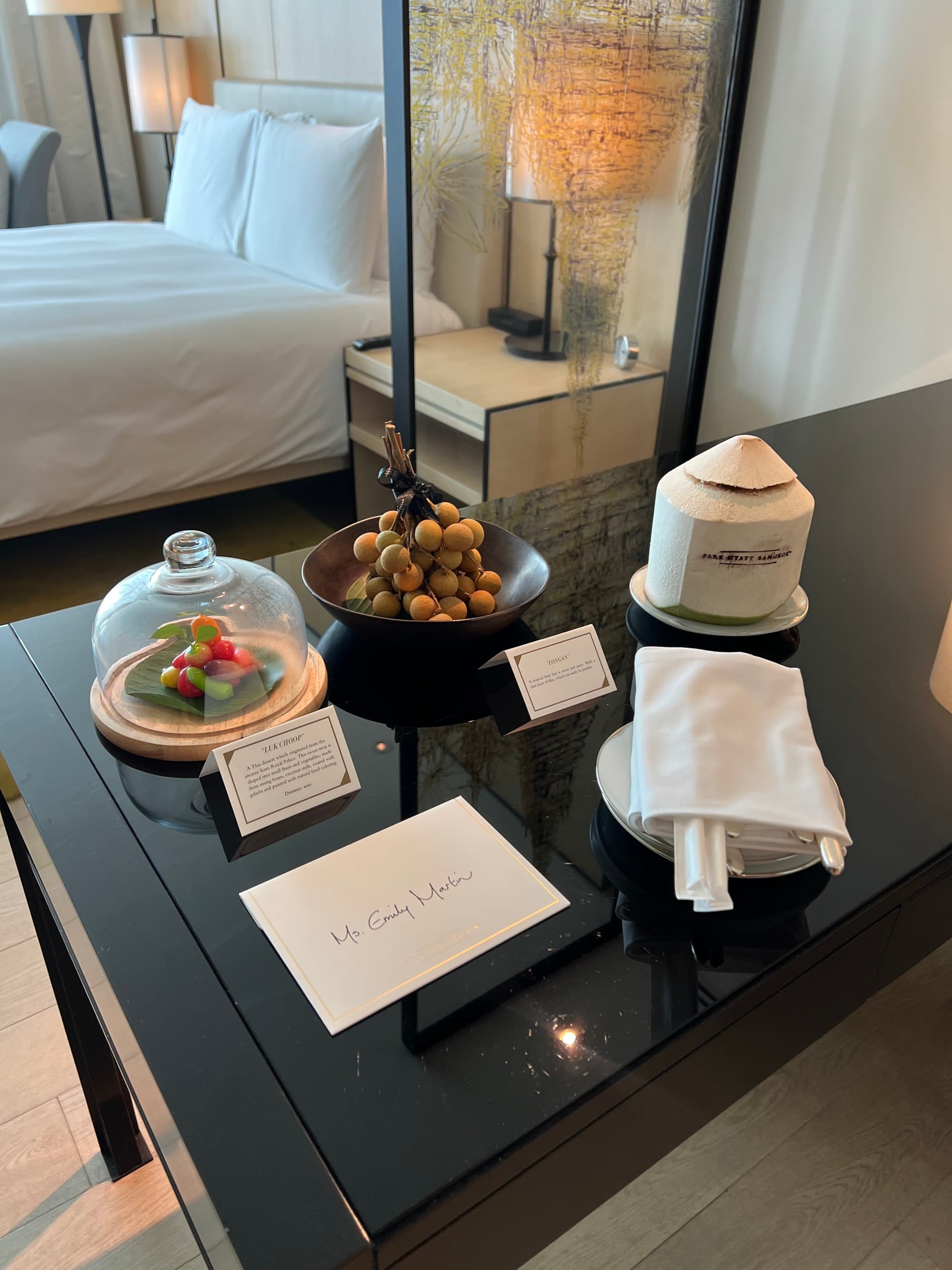 Park Hyatt Bangkok Guest Welcome Amenities - Emily Martin
