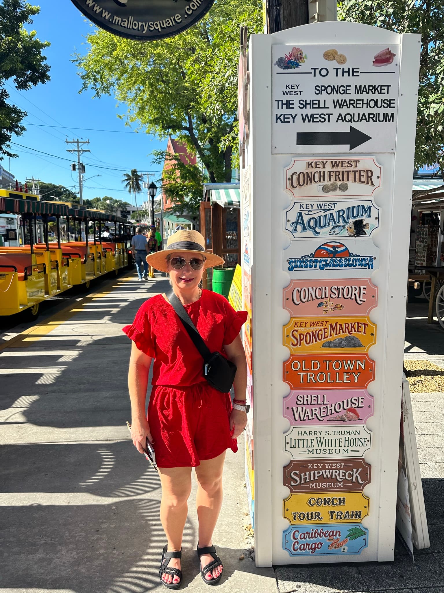 Shelly standing next to a map in Key West - Shelly Maffia