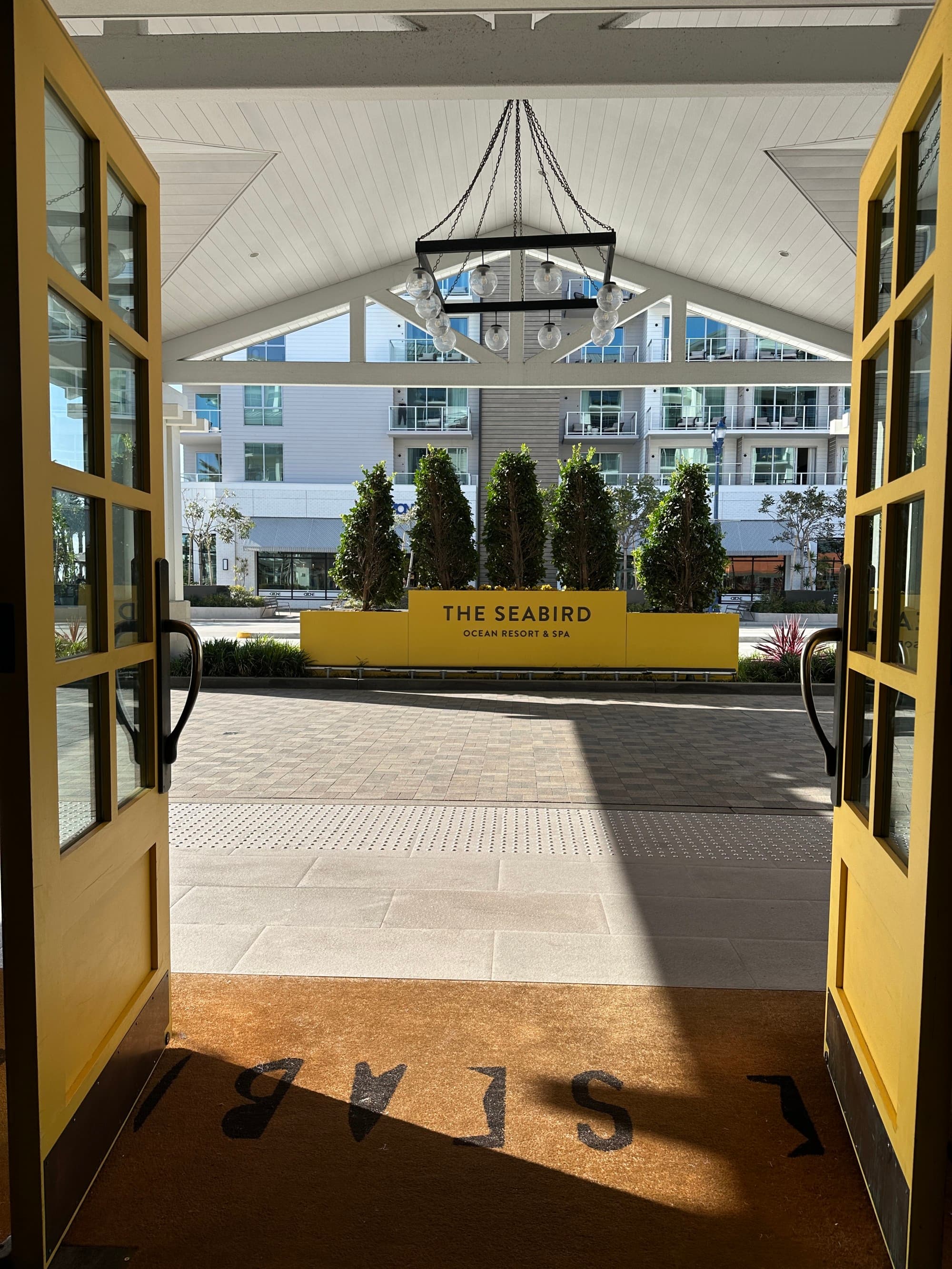 A courtyard entrance to the hotel