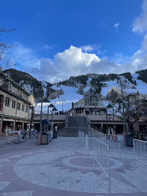 A plaza in Aspen Colorado.