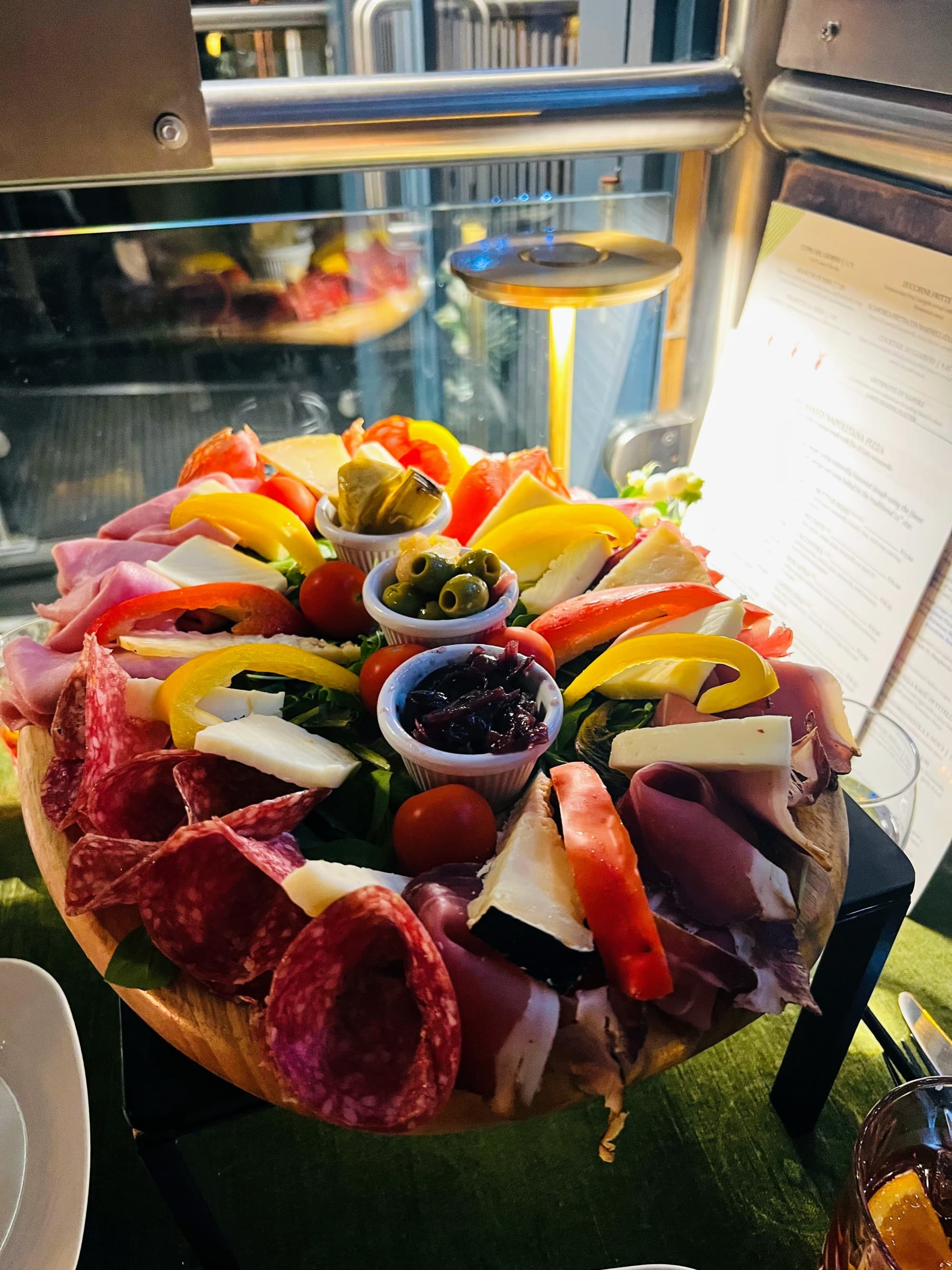 A varied charcuterie plate at L'Enoteca di Napoli.