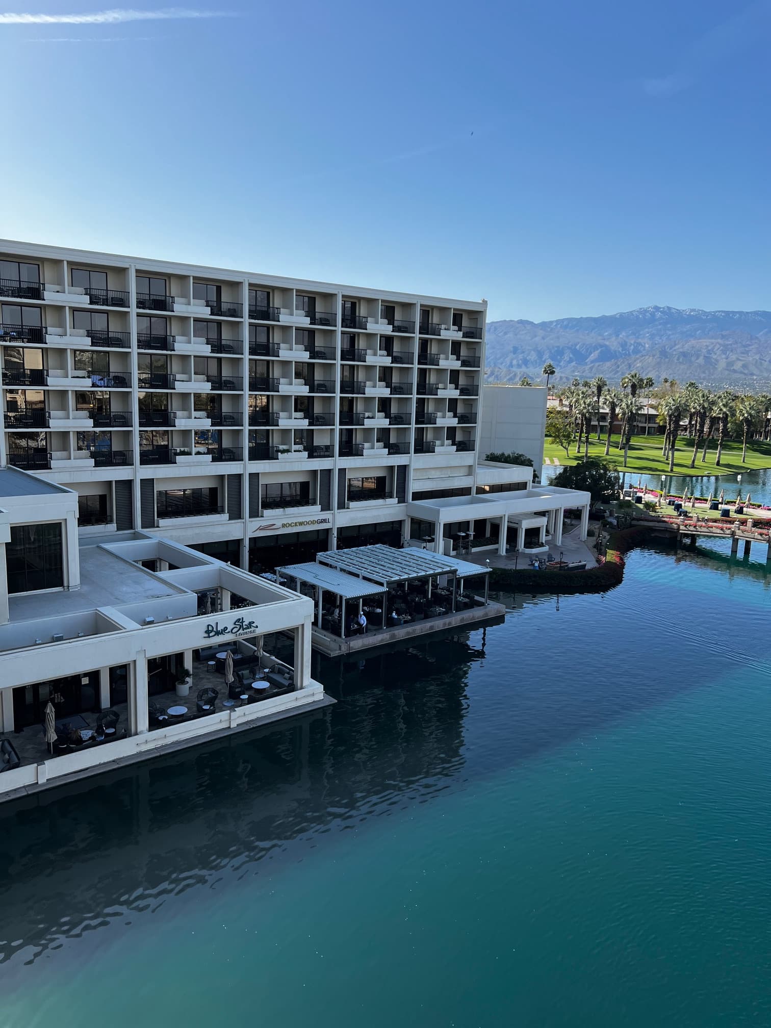 Water front view of the hotel