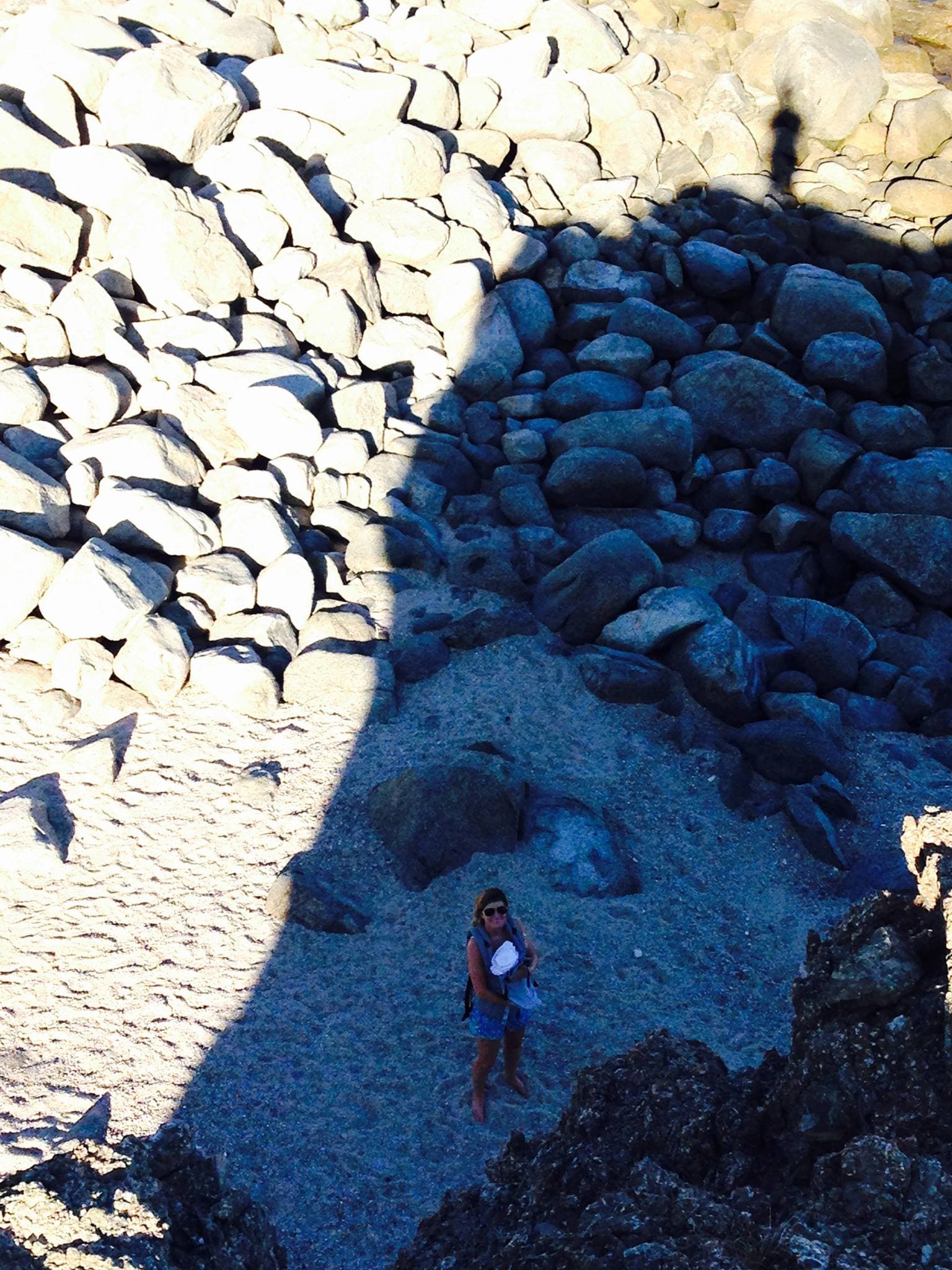 View from above of Jena Kinock at Cabo Bello Beach