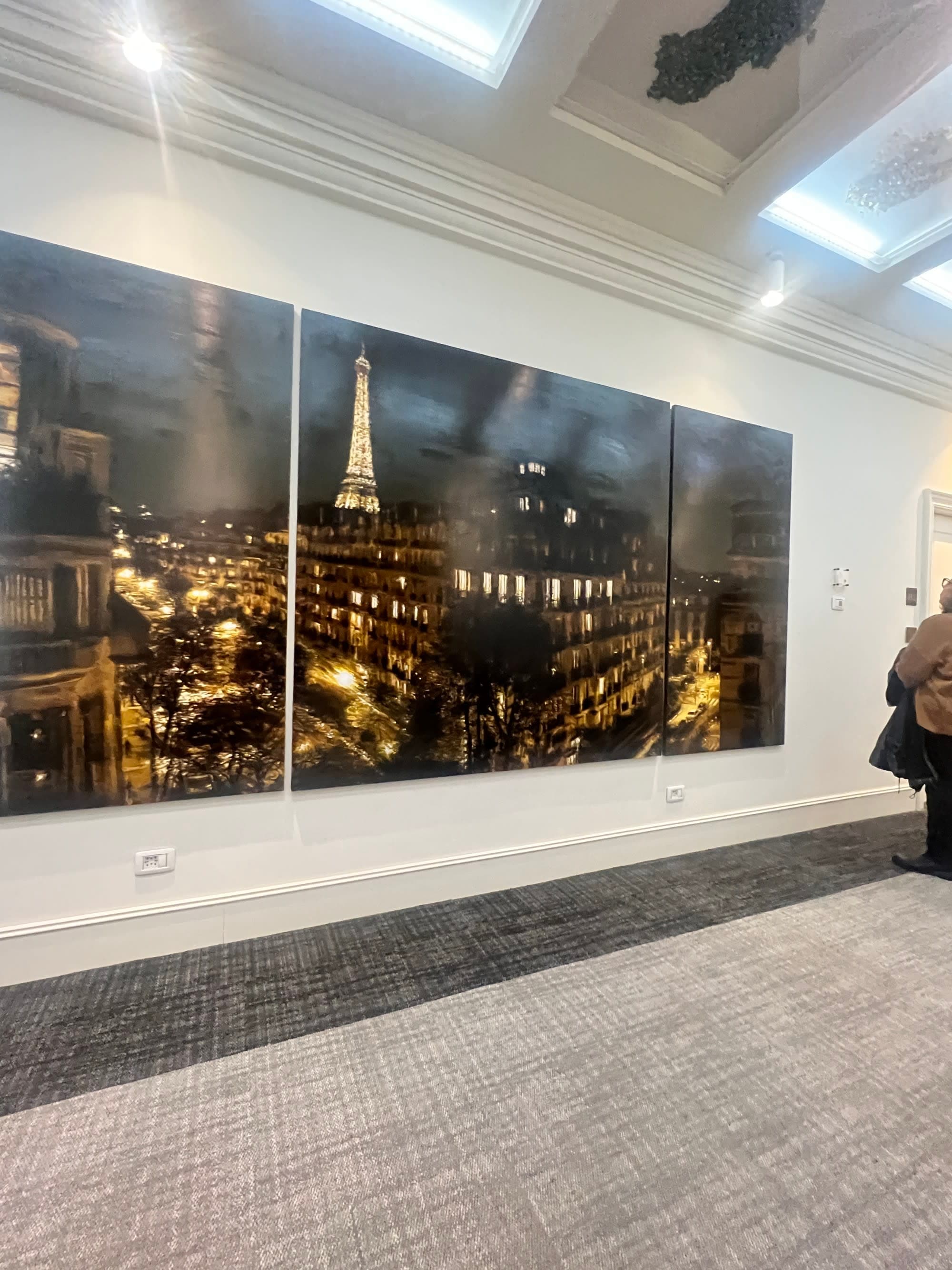 An image of France against a large white wall.