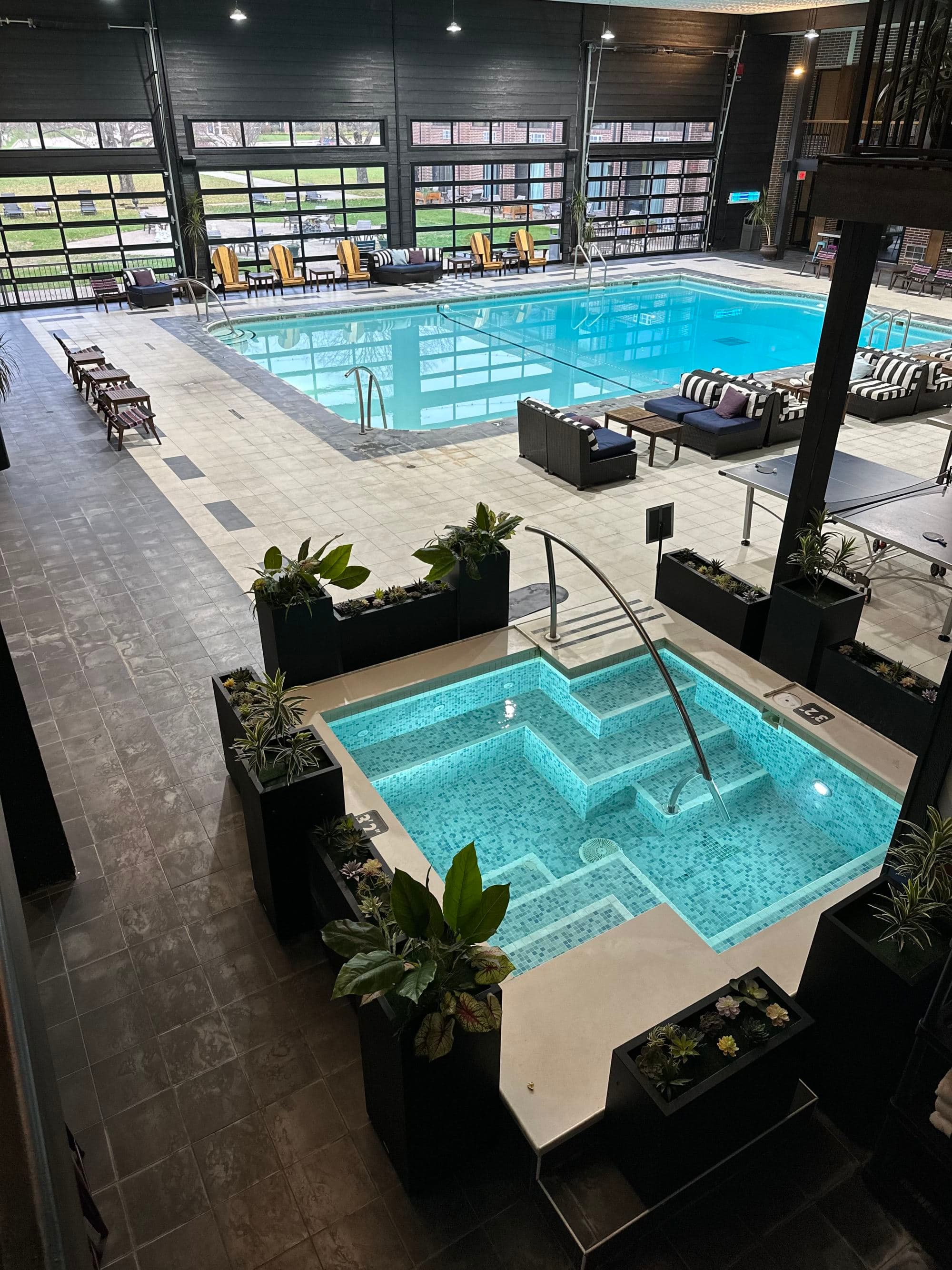 Highlander Pool hot tub game area - Brooksie Collins