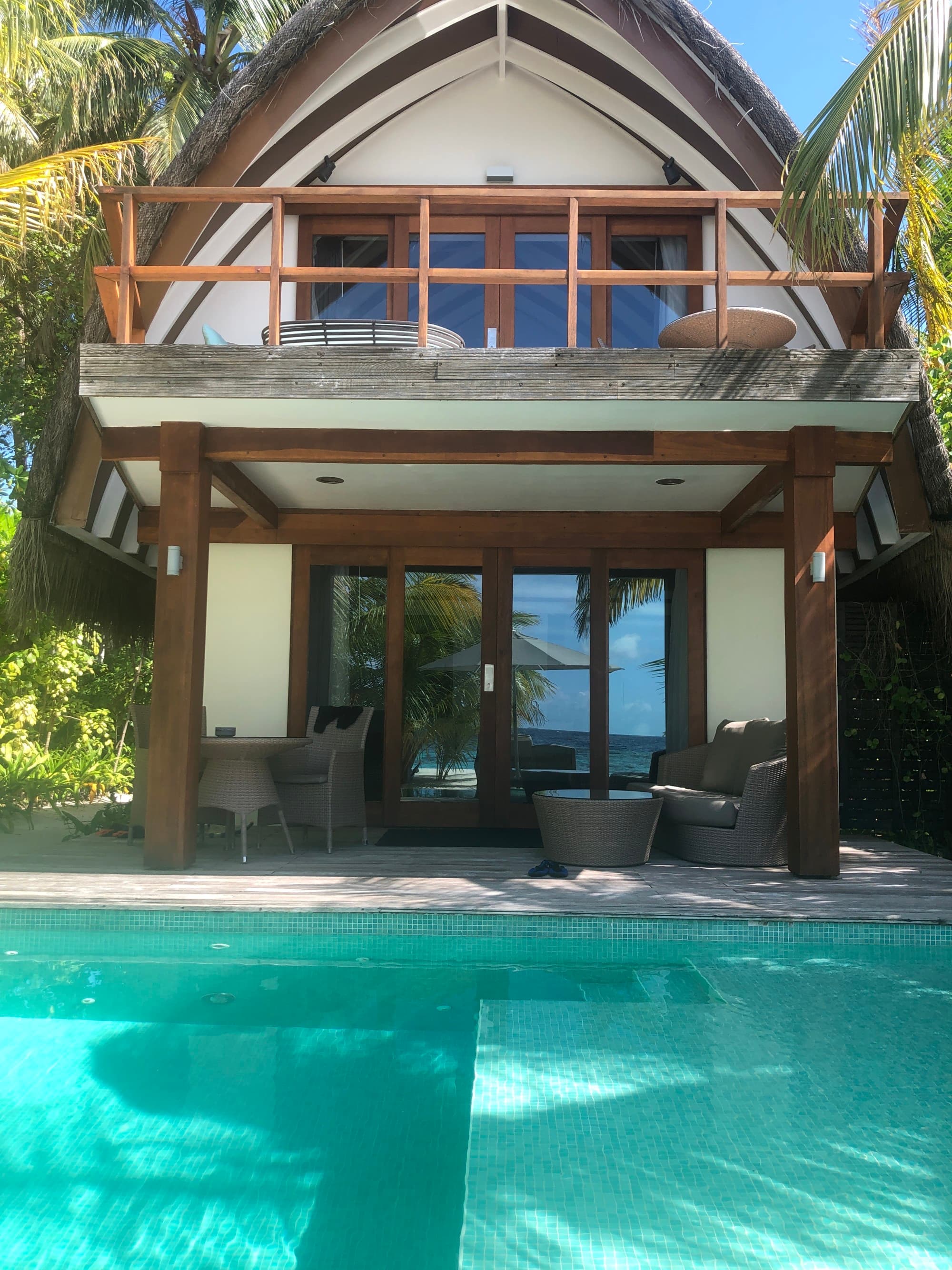 View of the hut on the beach