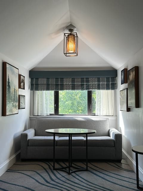 View of a hotel room with window