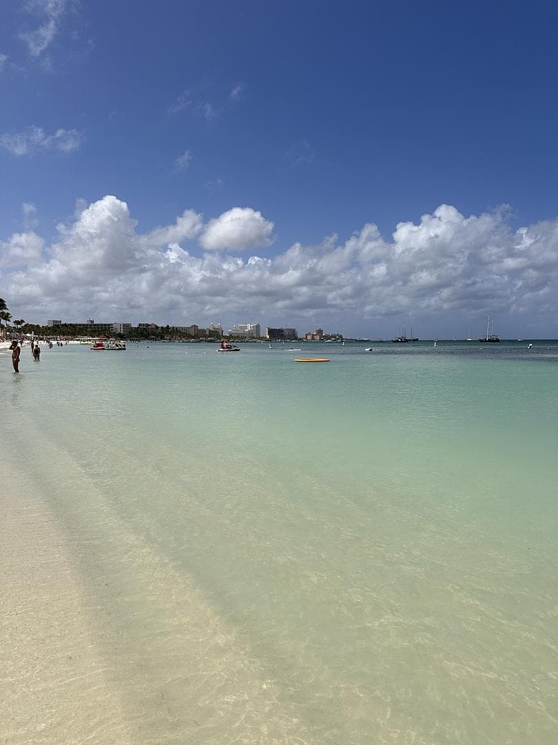Mesmerizing beach and sk intersection