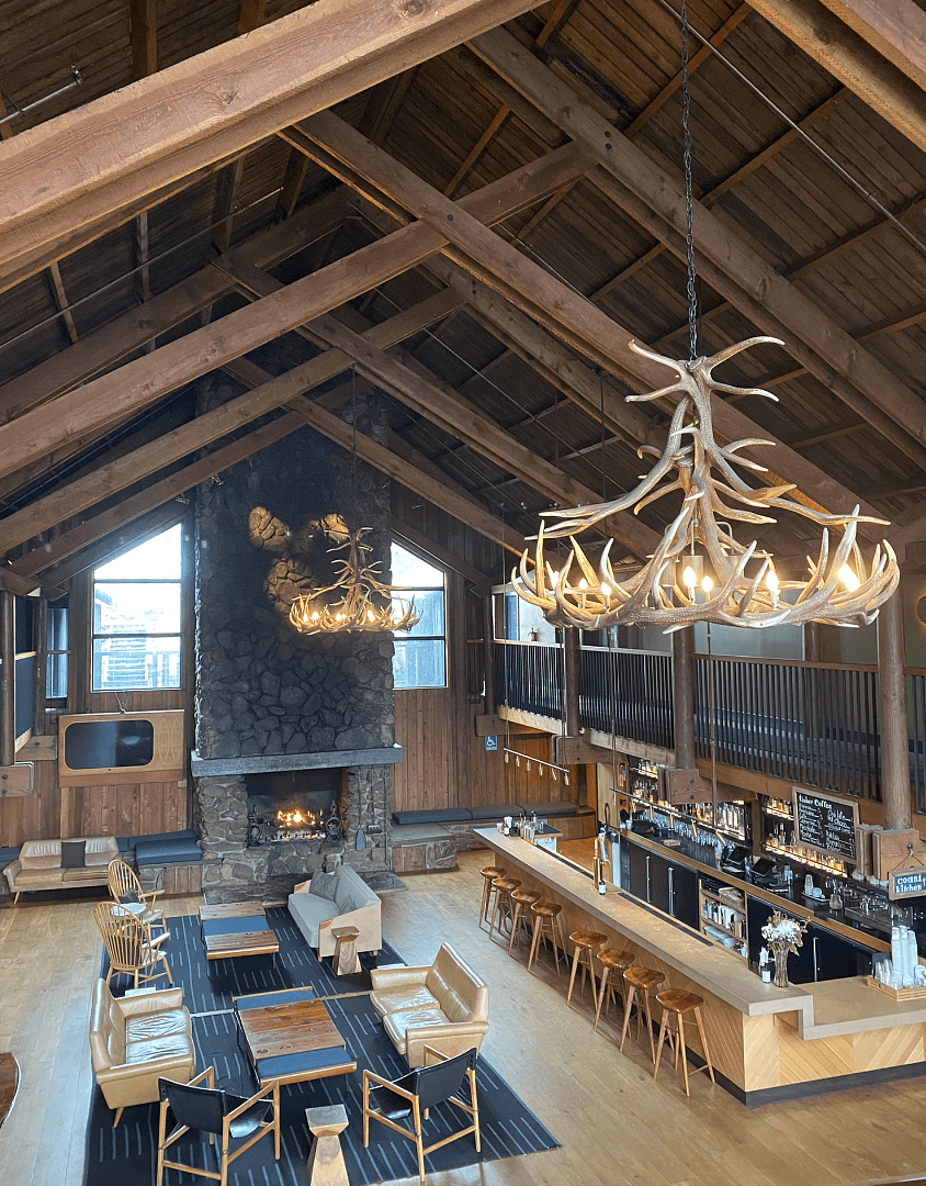 A beautiful lounge of the resort