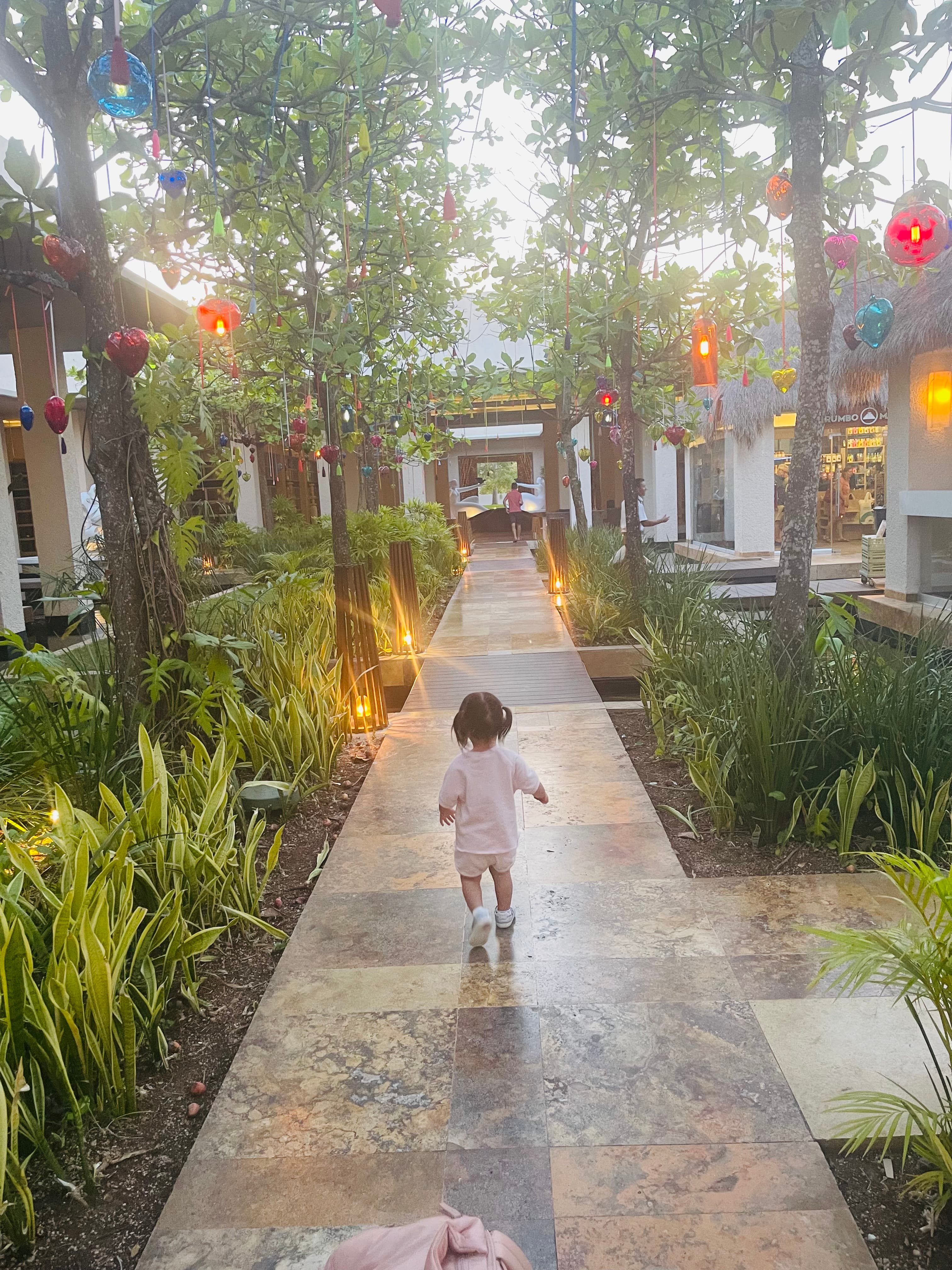 Kid playing on the resort