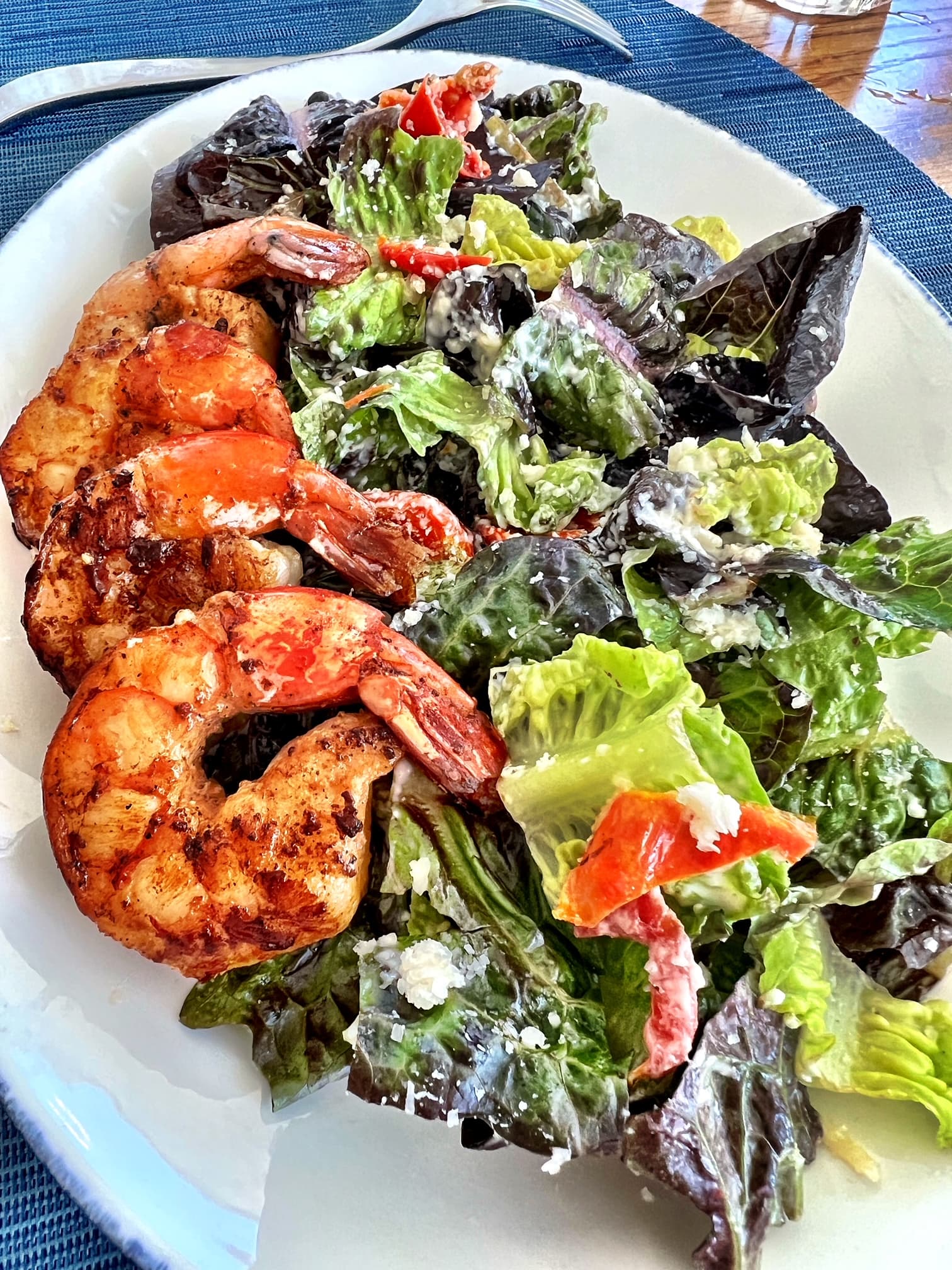 Charred Shrimp Caesar