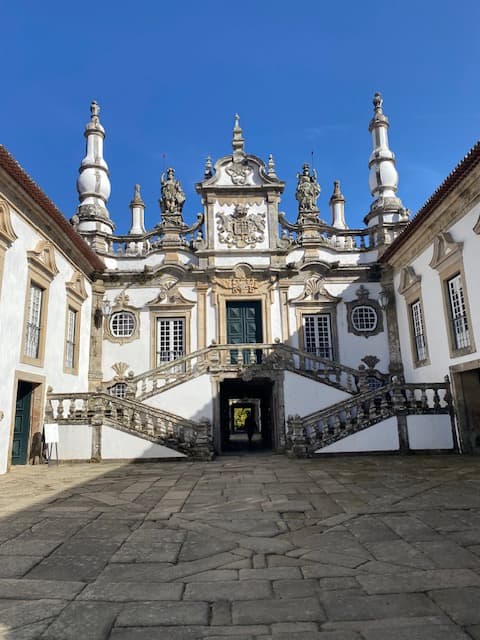 View of a white castle
