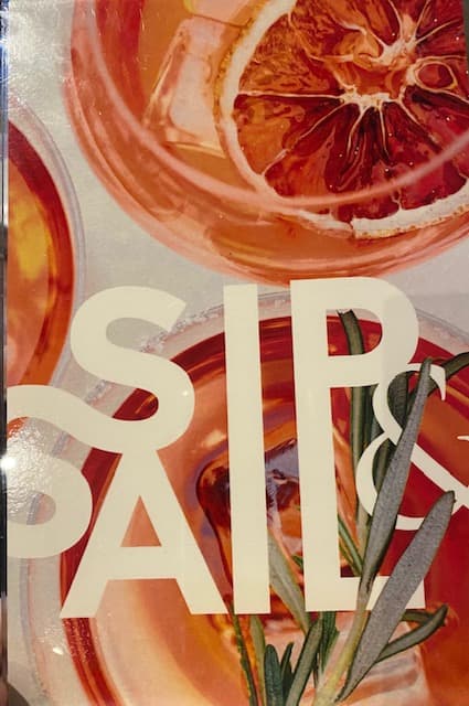 View of sip and sail written