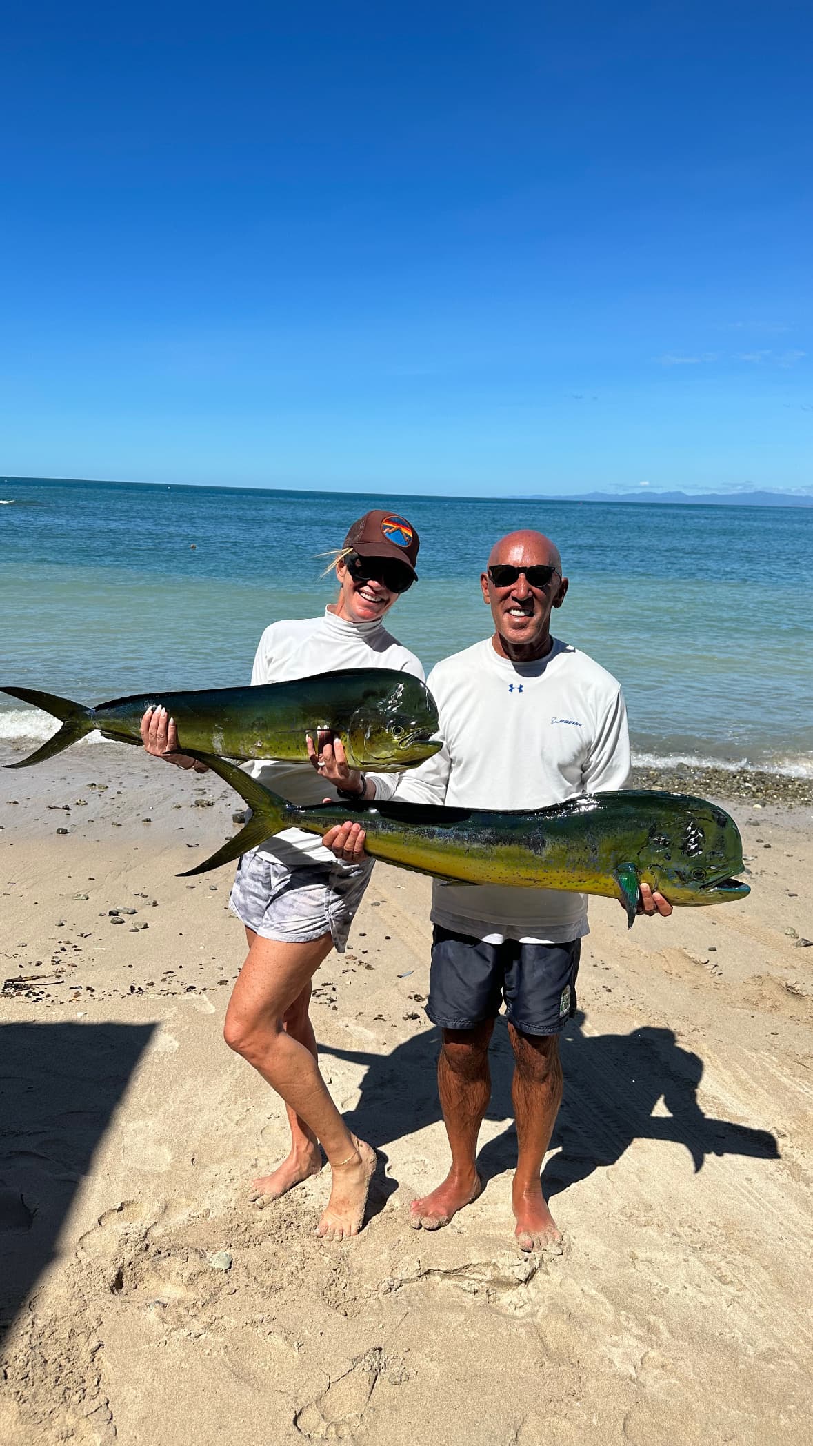Couple posing on sea side