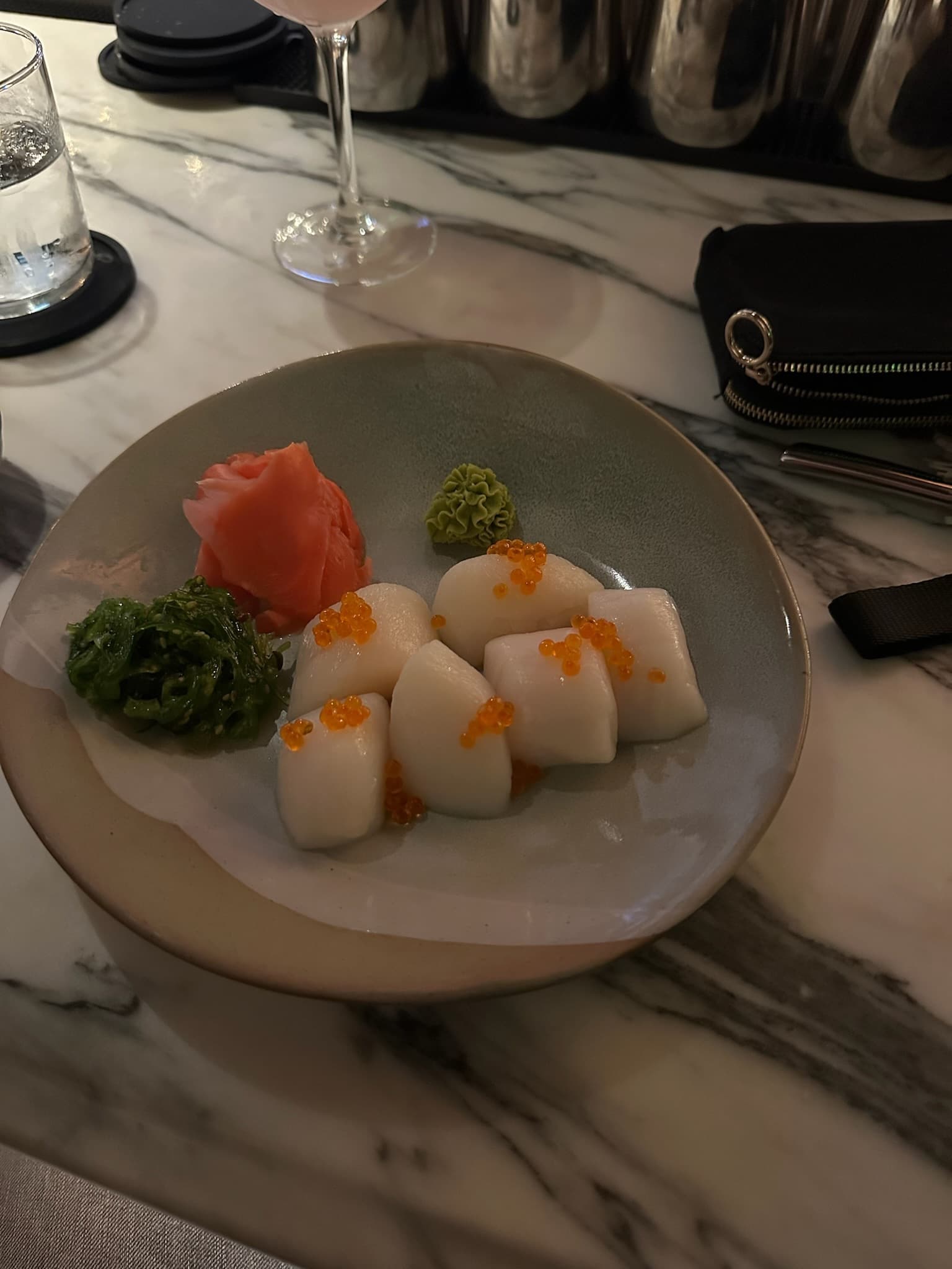 Food on a plate sitting on a table