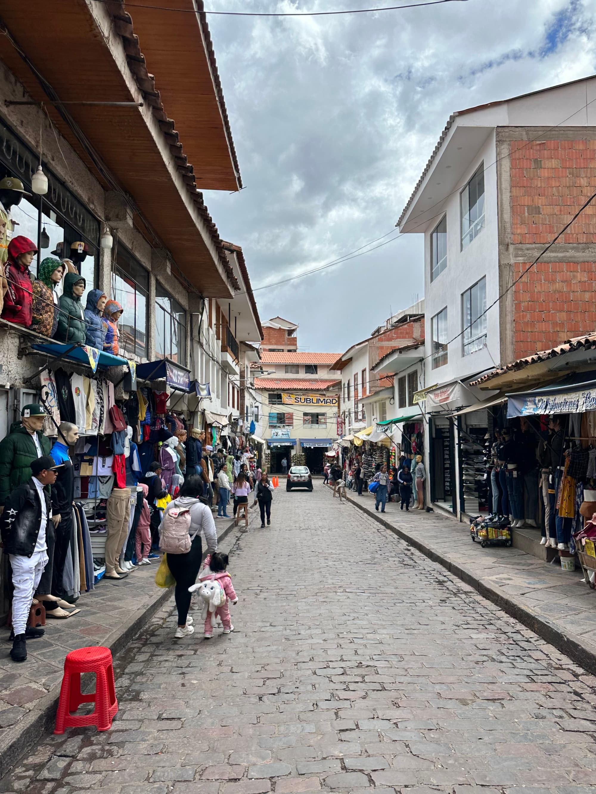 Local market during the daytime