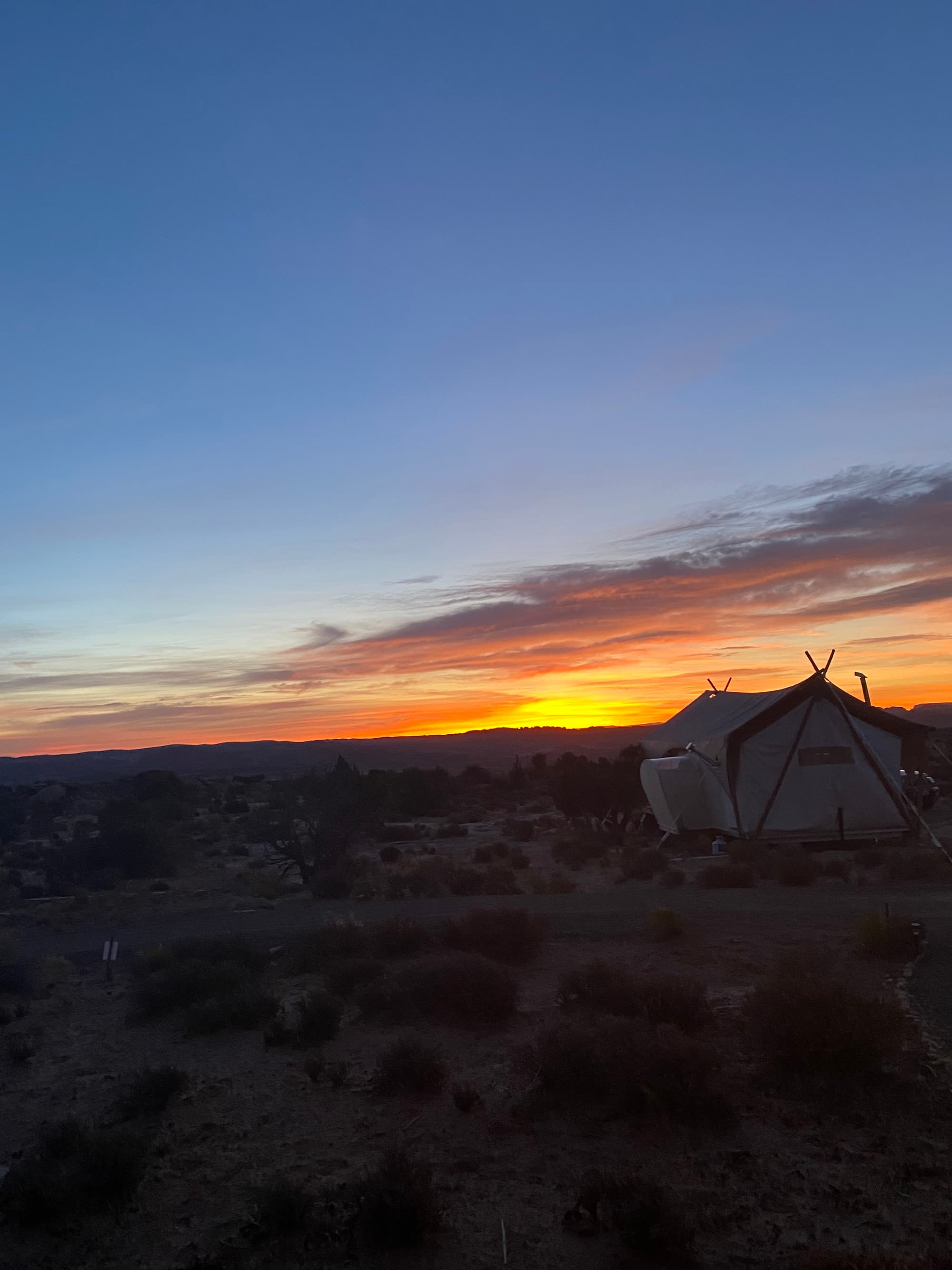A sunset in the desert