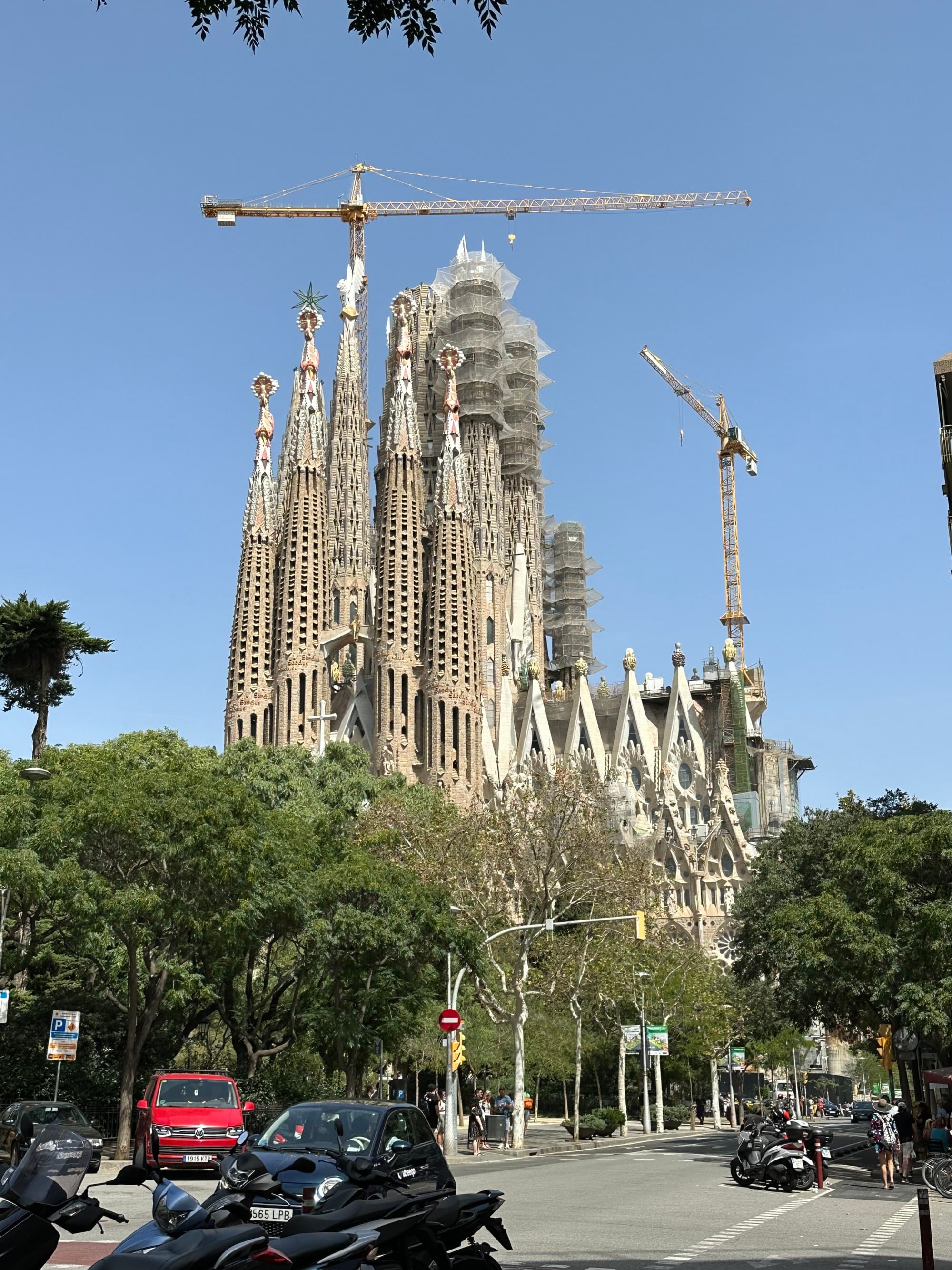 The Sagrada Familia in Barcelona under construction