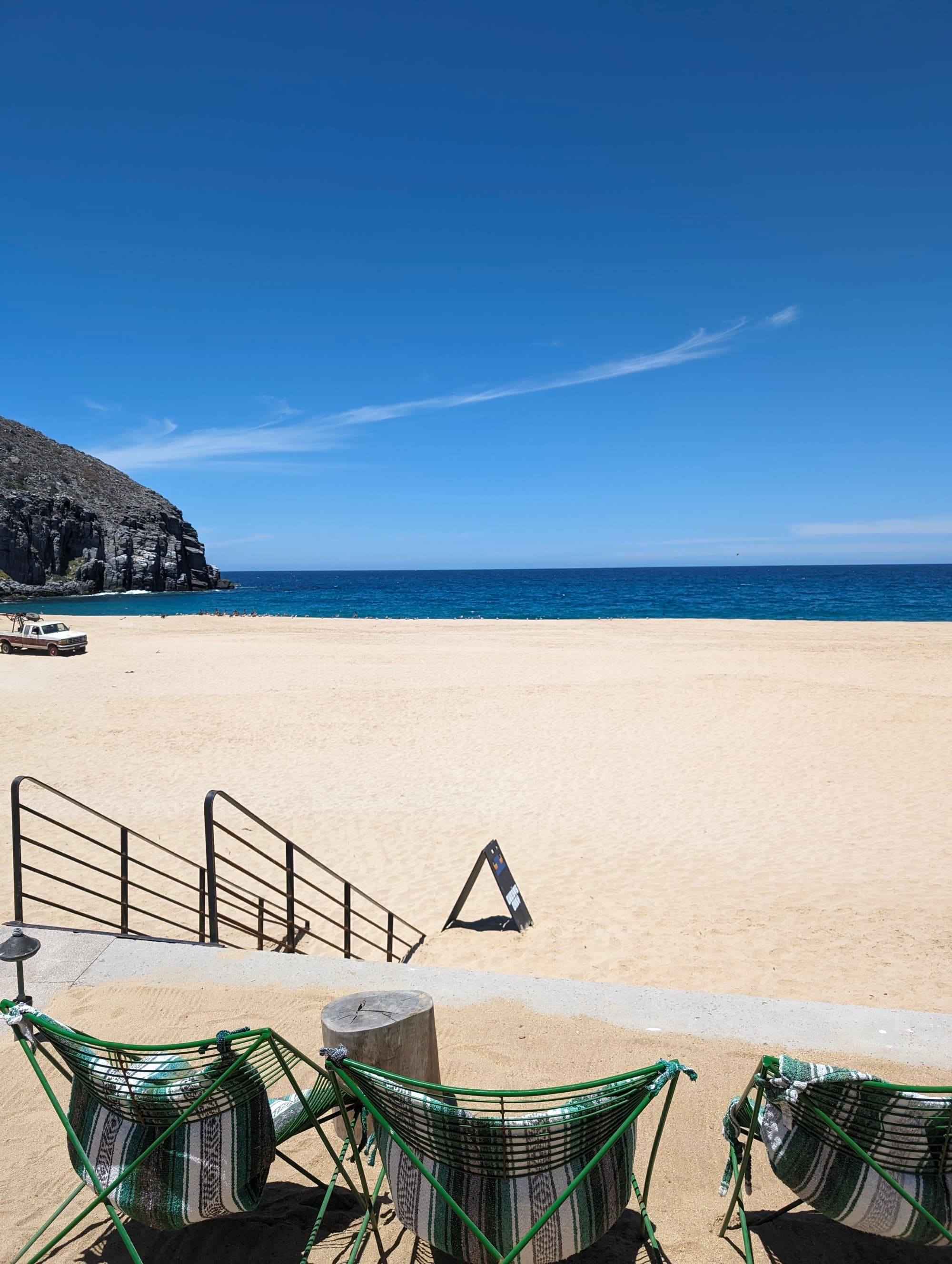 Unspoiled beach at Hotel San Cristobal, shared only by local fishermen