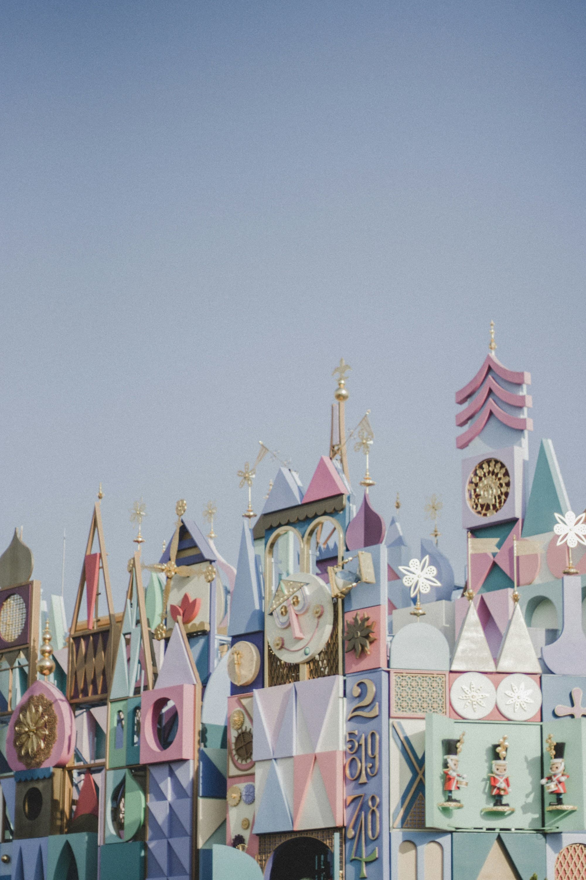 A picture of a colorful and whimsical facade at Disney World Japan
