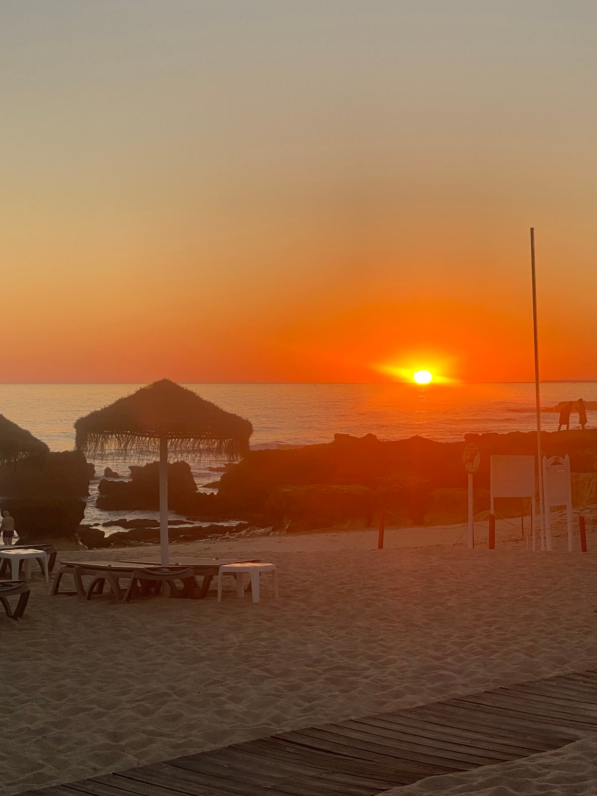 Sunset from the patio at Evaristo