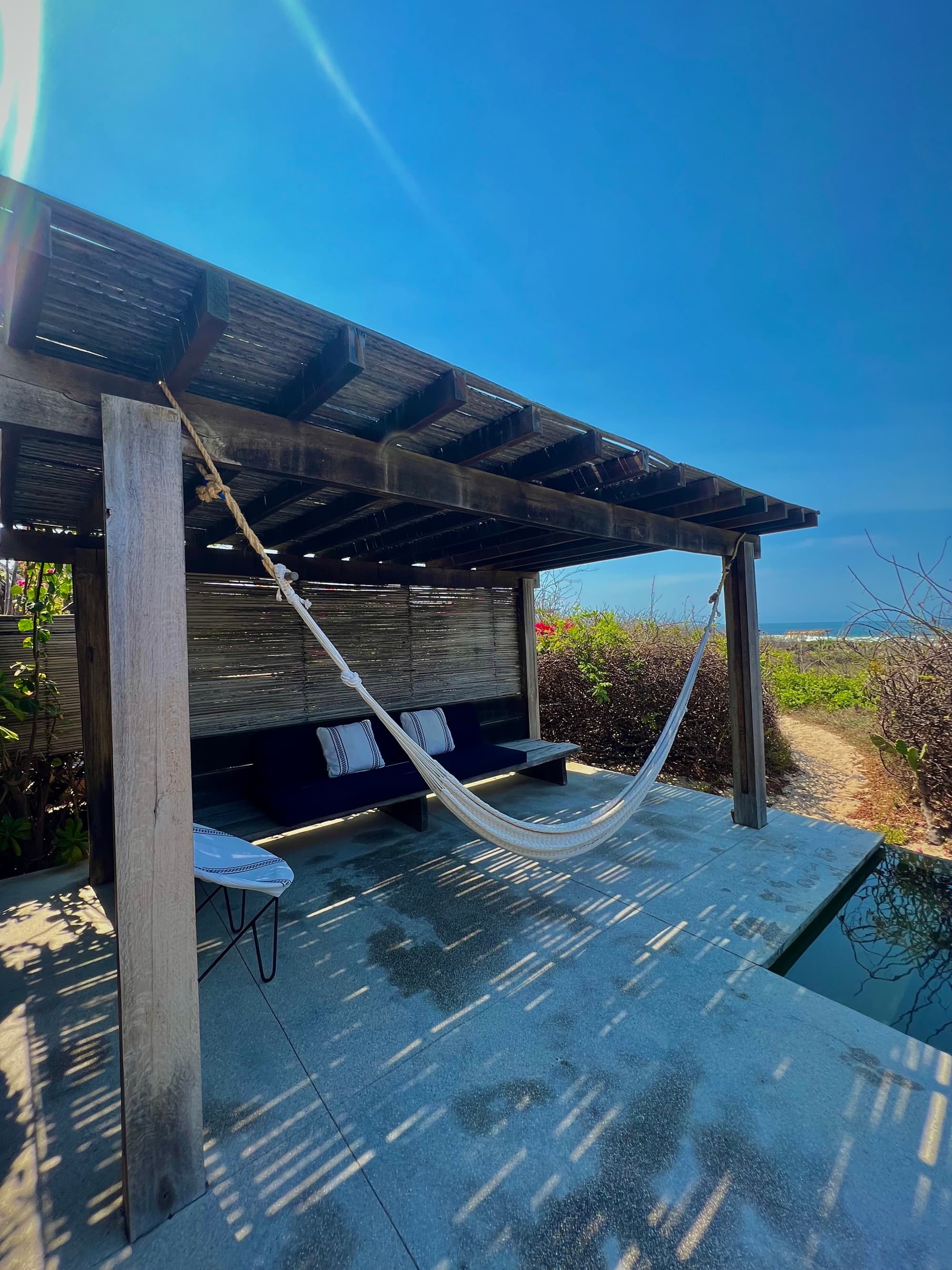 Private outdoor space with beach access.