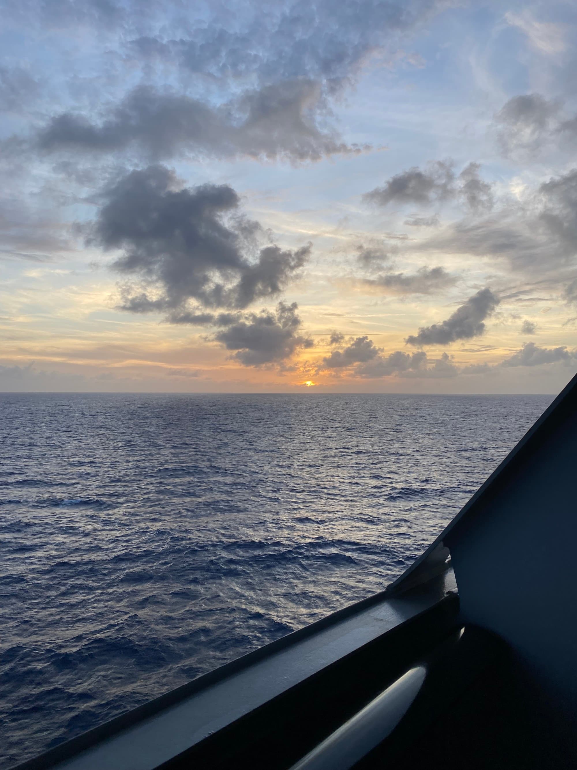 View of the ocean during a sunset