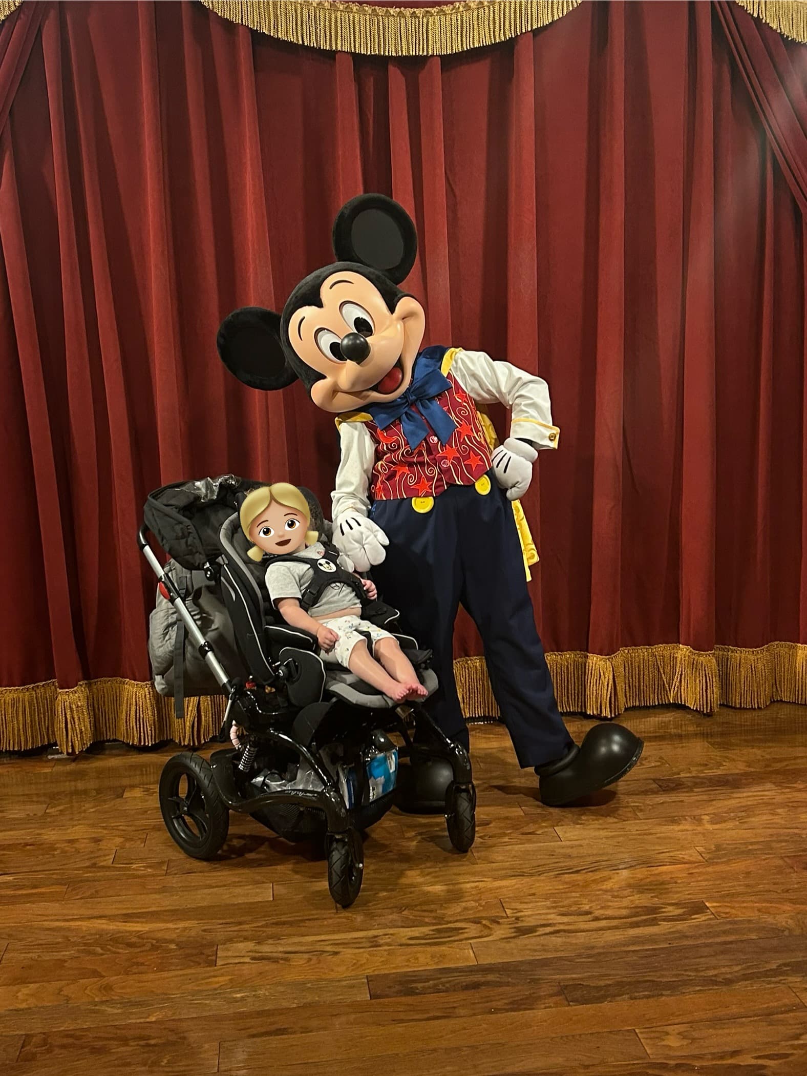 Meeting Mickey at Town Square Theater.