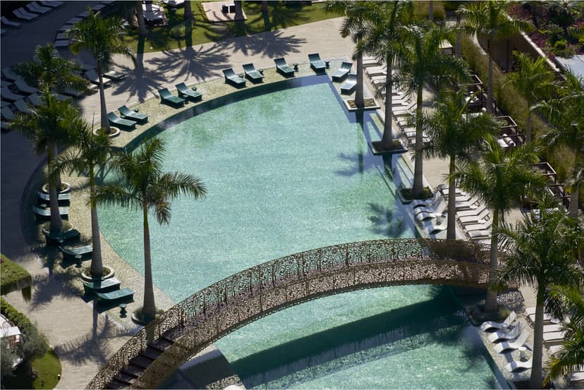 aerial view of a pool at The Savoy Palace in Portugal