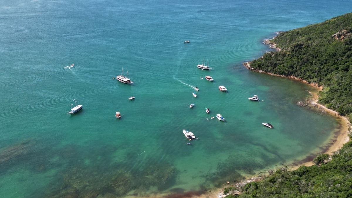 A group of boats floating on top a body of water.