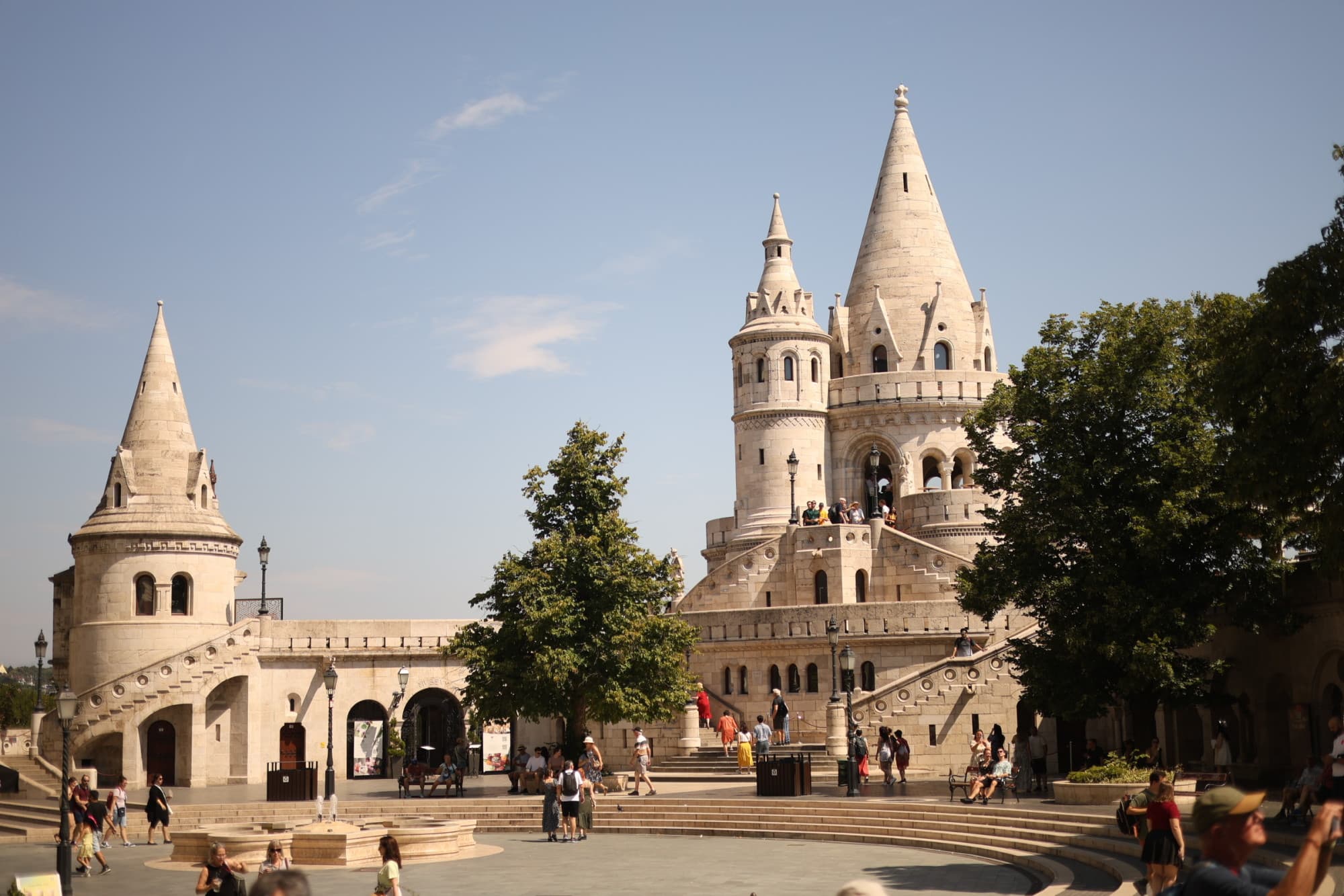 The exterior of castles during the daytime