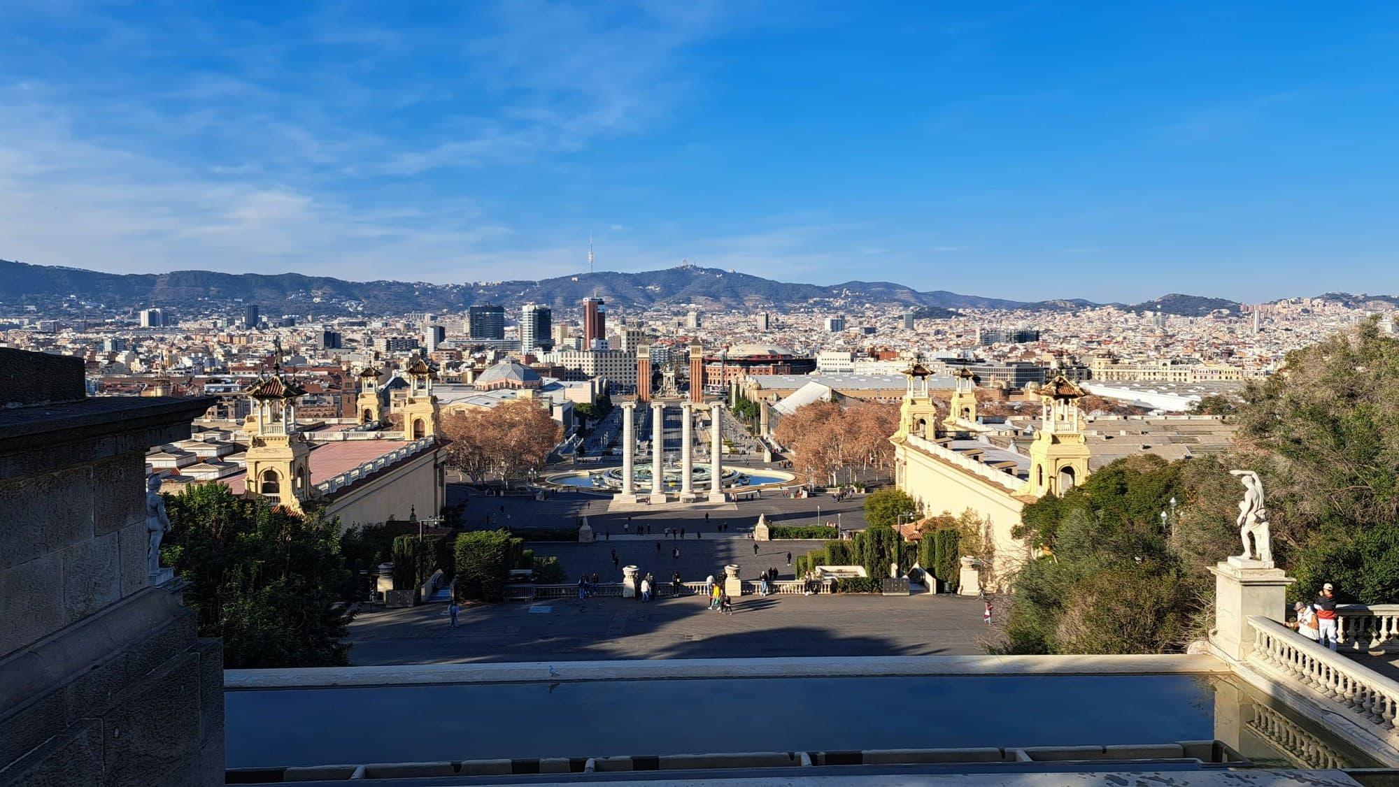 City view overlooking Barcelona.
