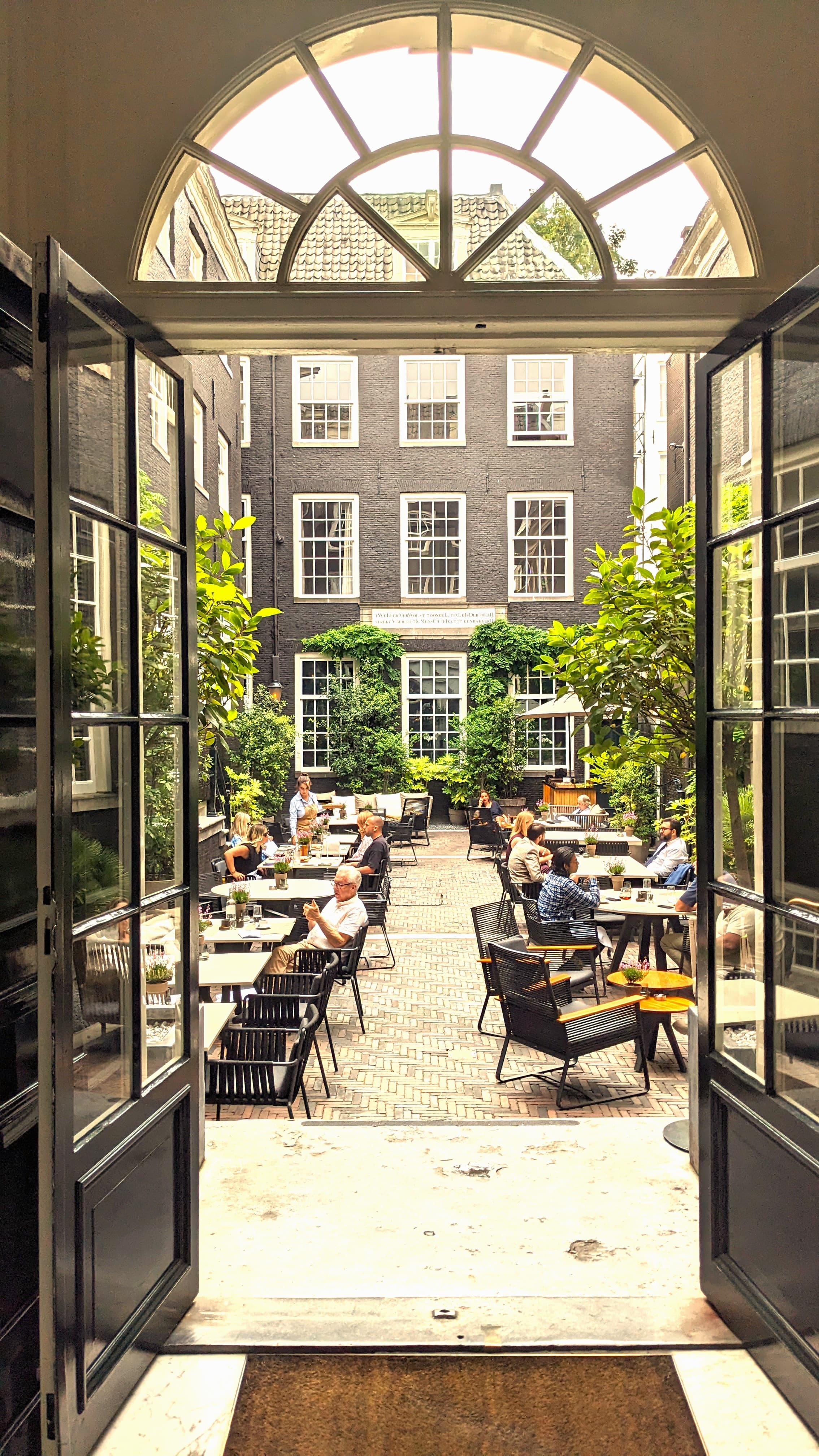 Beautiful patio in the hotel