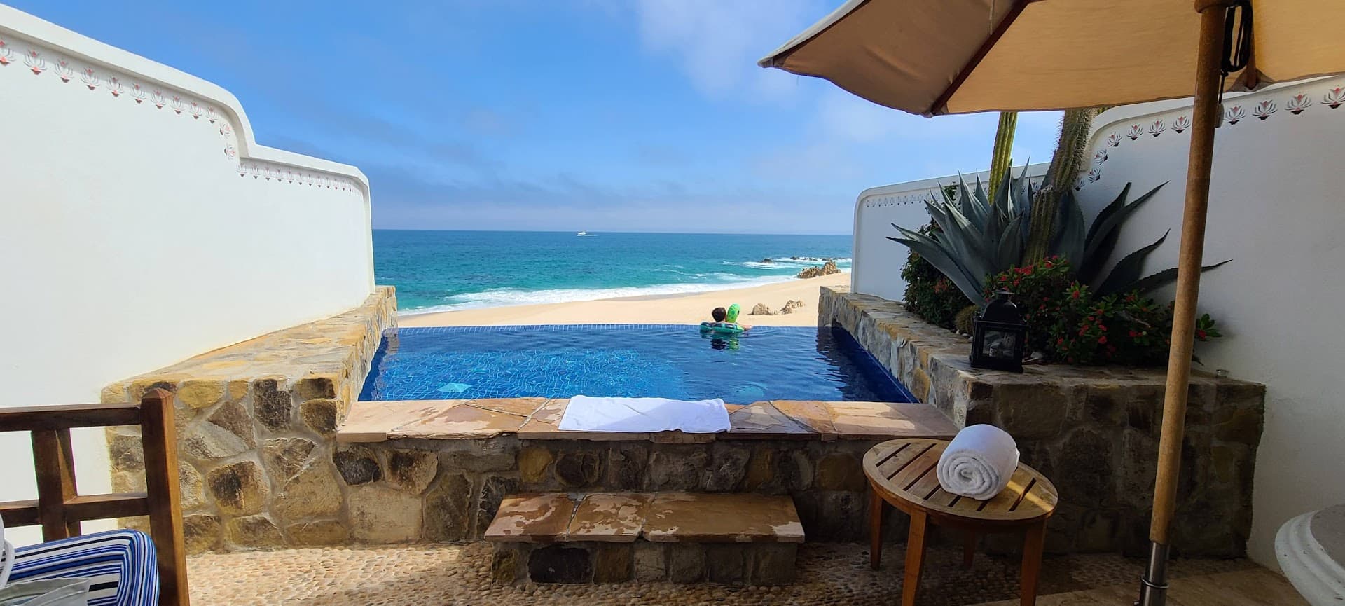 View of the sea from the villa