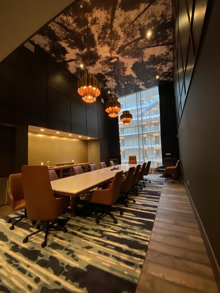 a meeting room with view