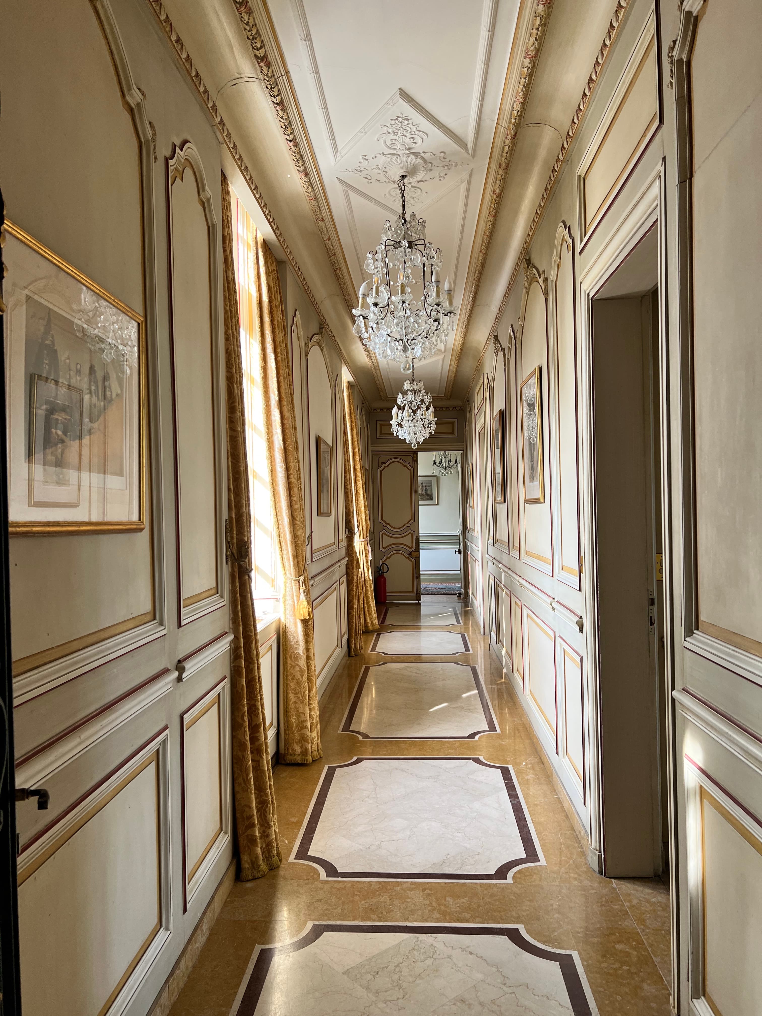 Beautiful view of hotel corridor