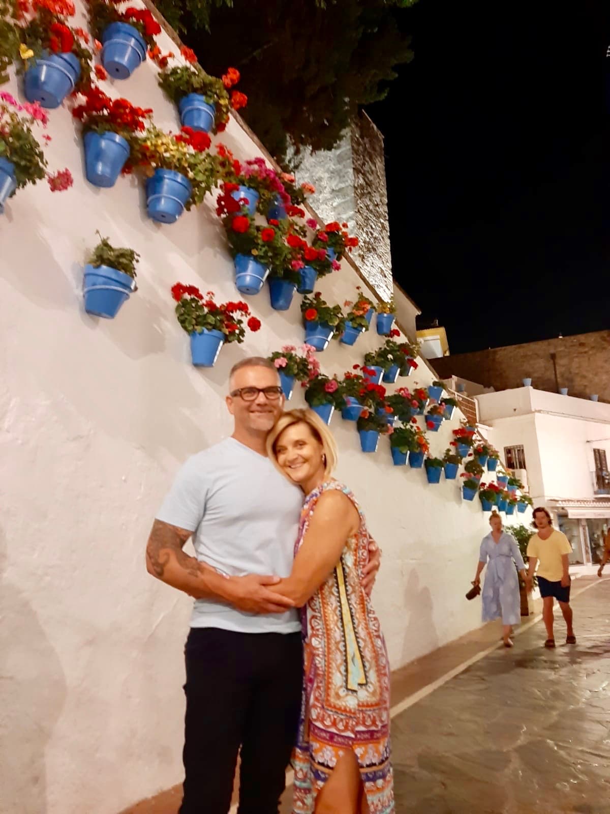 Posing for a photo on the street