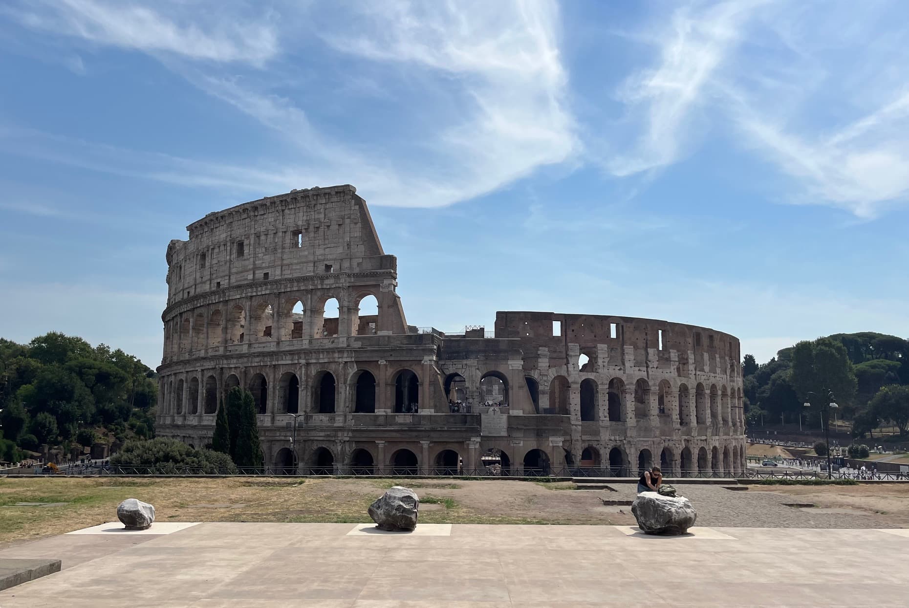 Beautiful view of Colosseum in Rome